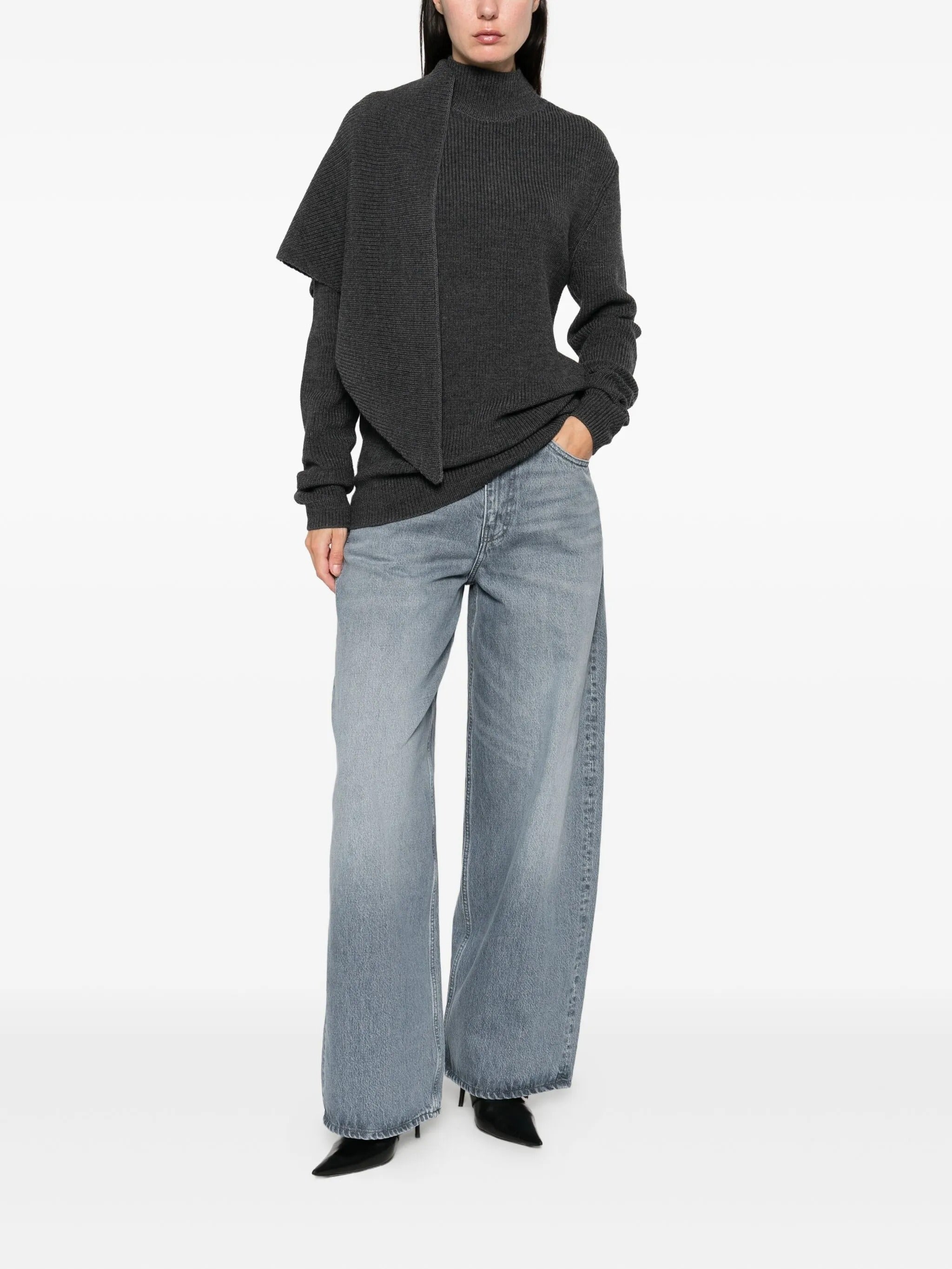 Wrap sweater ash