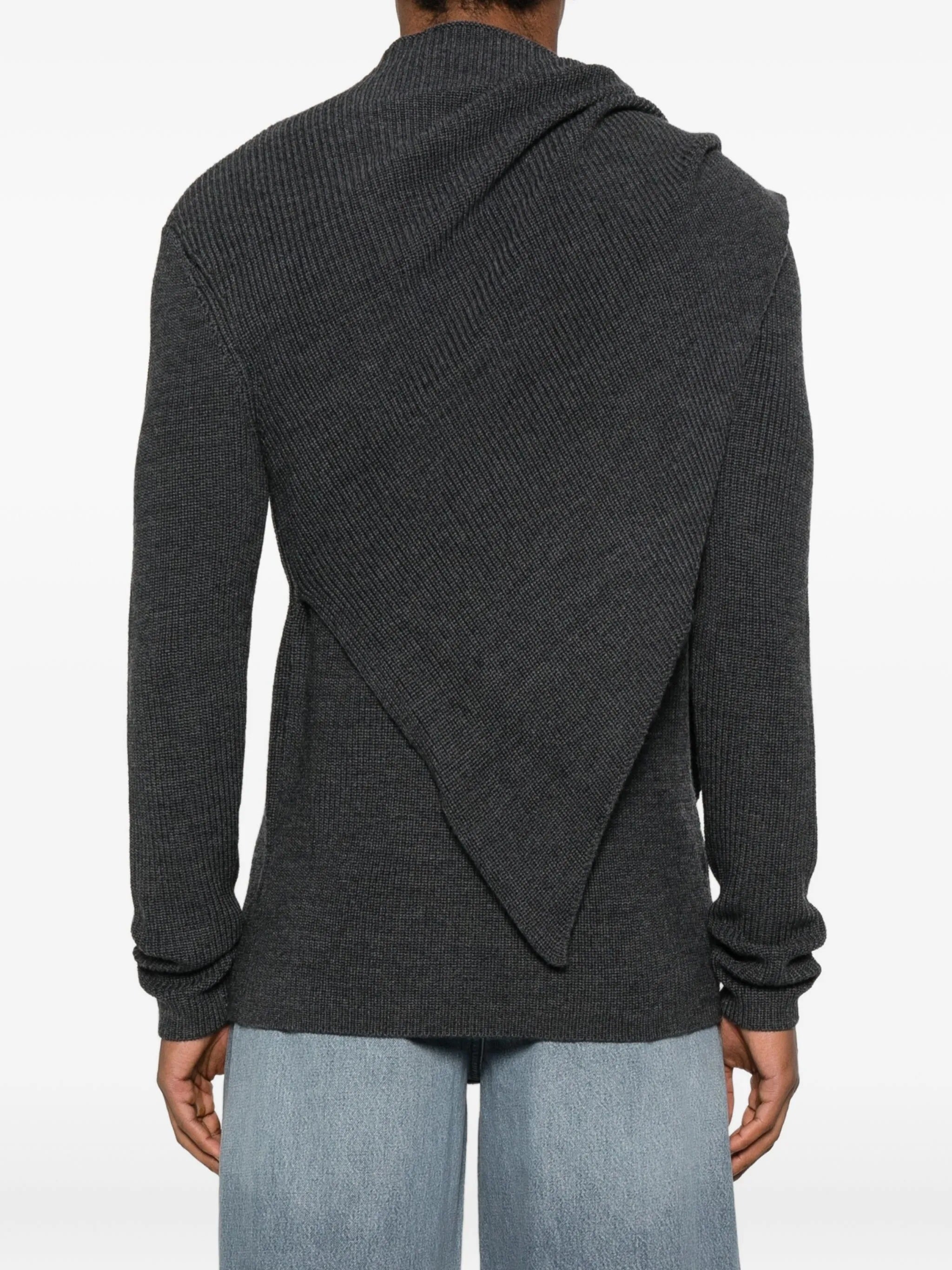 Wrap sweater ash