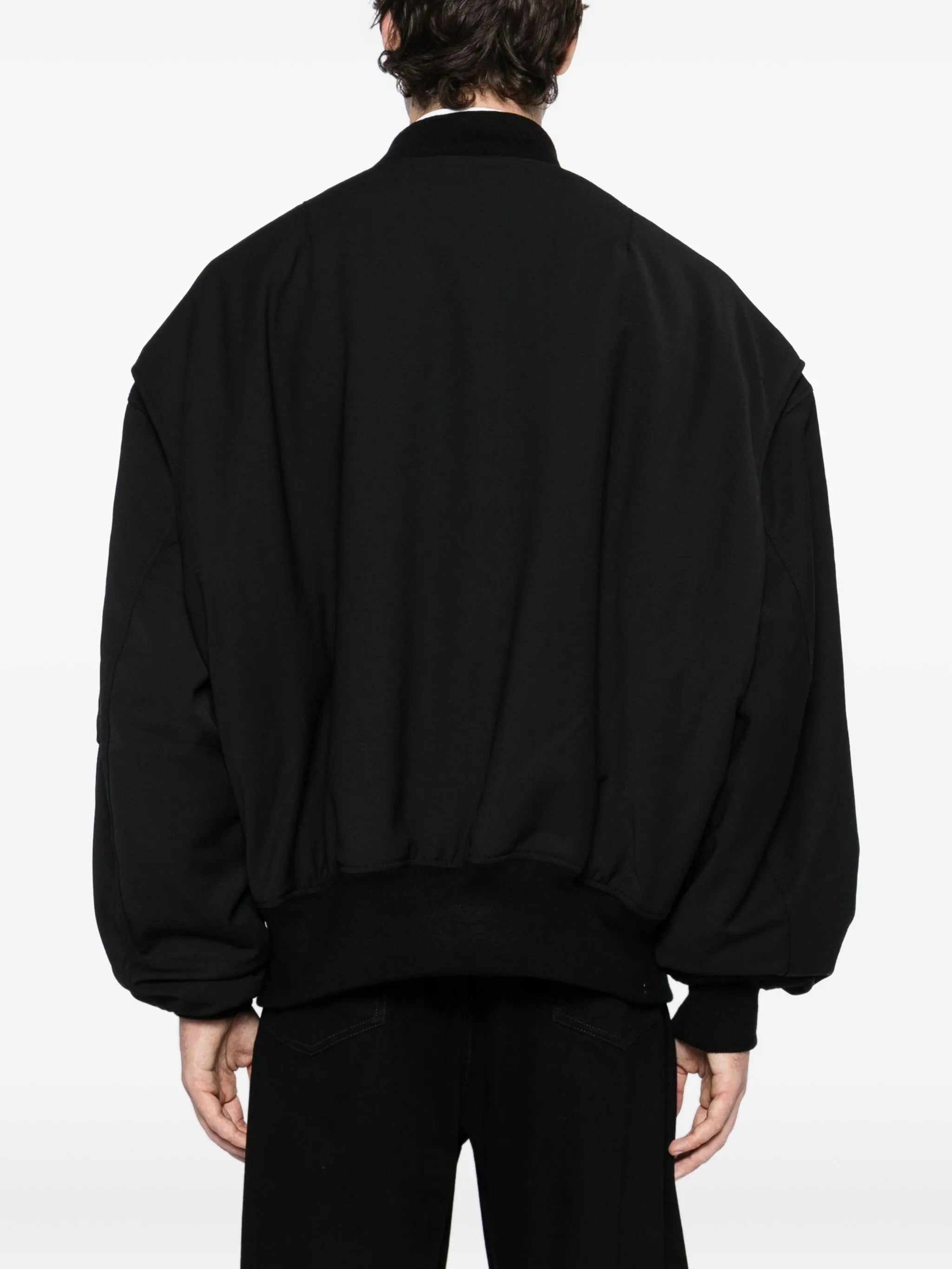 Broad bomber wool black wool