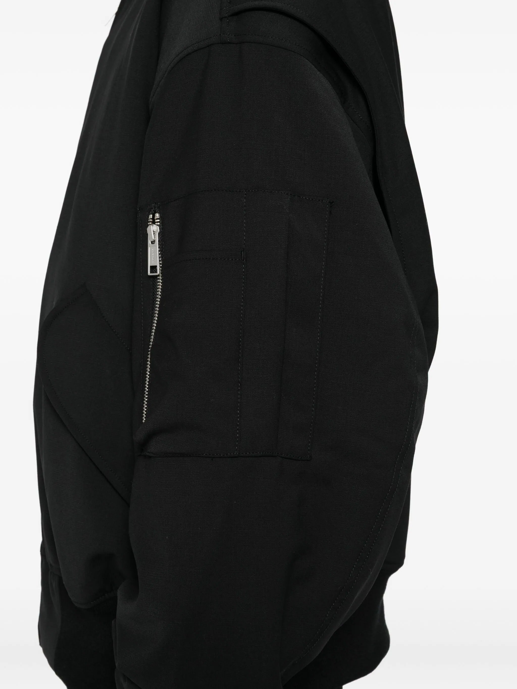 Broad bomber wool black wool