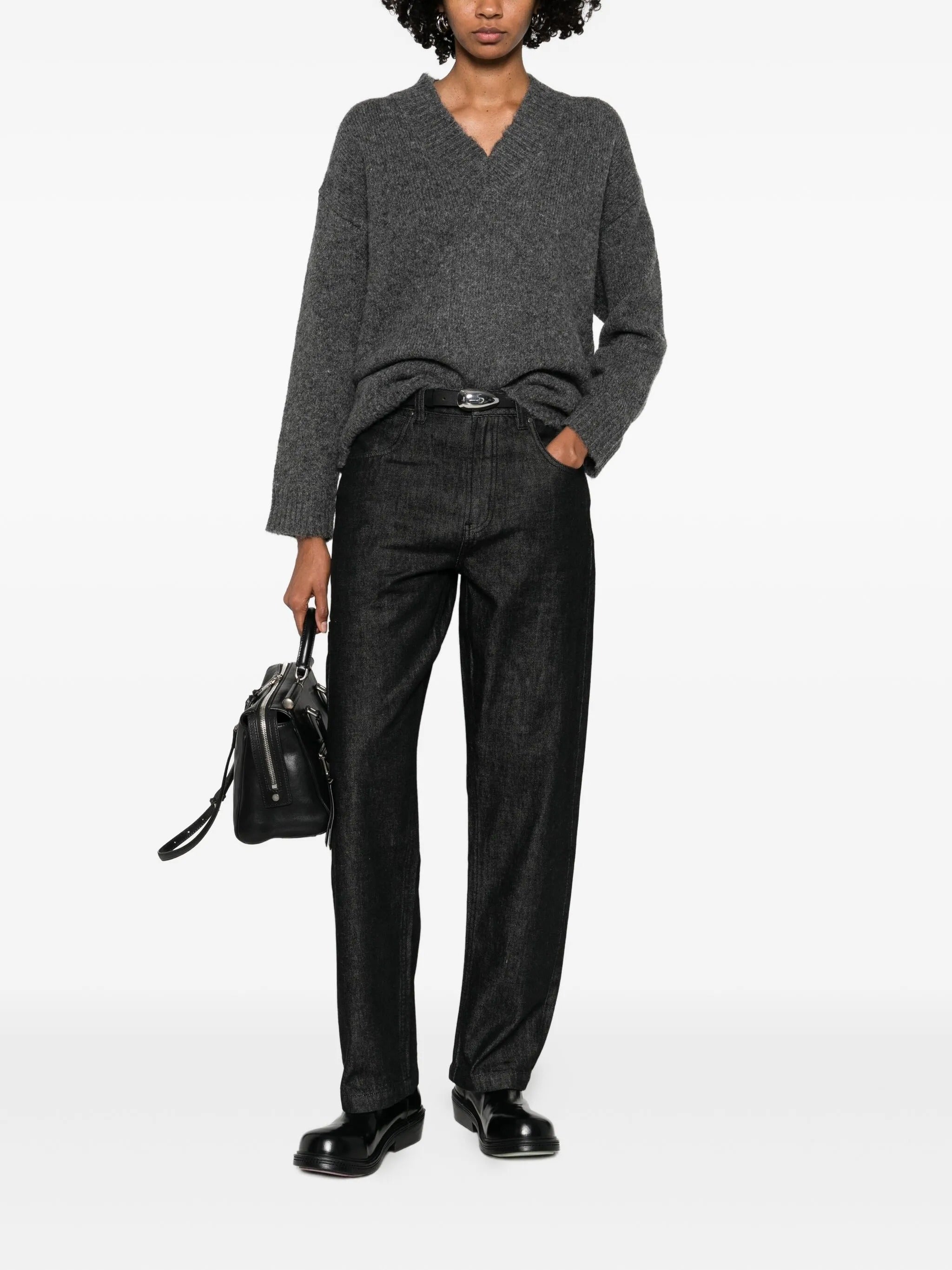 Regular jean raw black