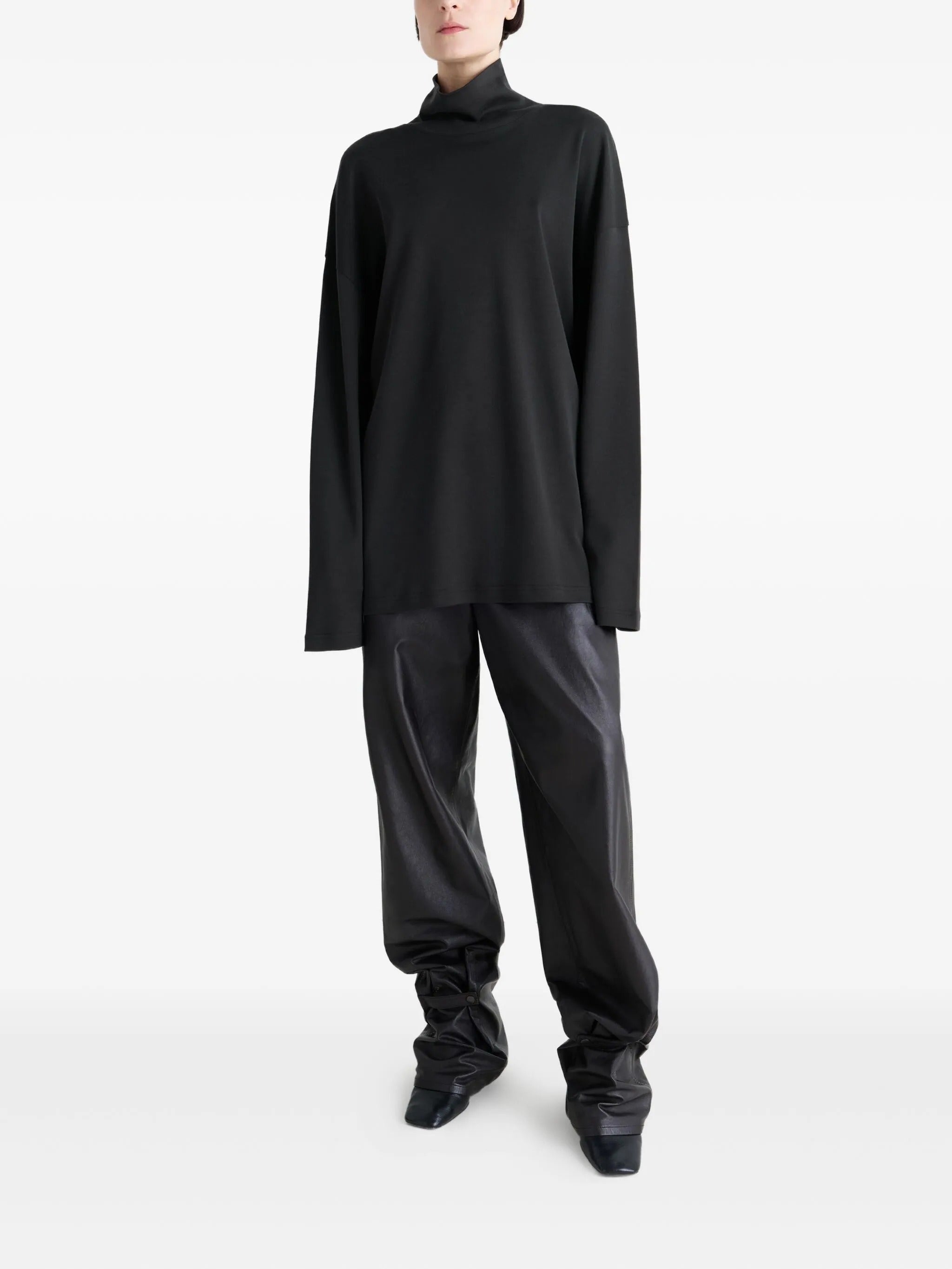 Relaxed mock neck t-shirt