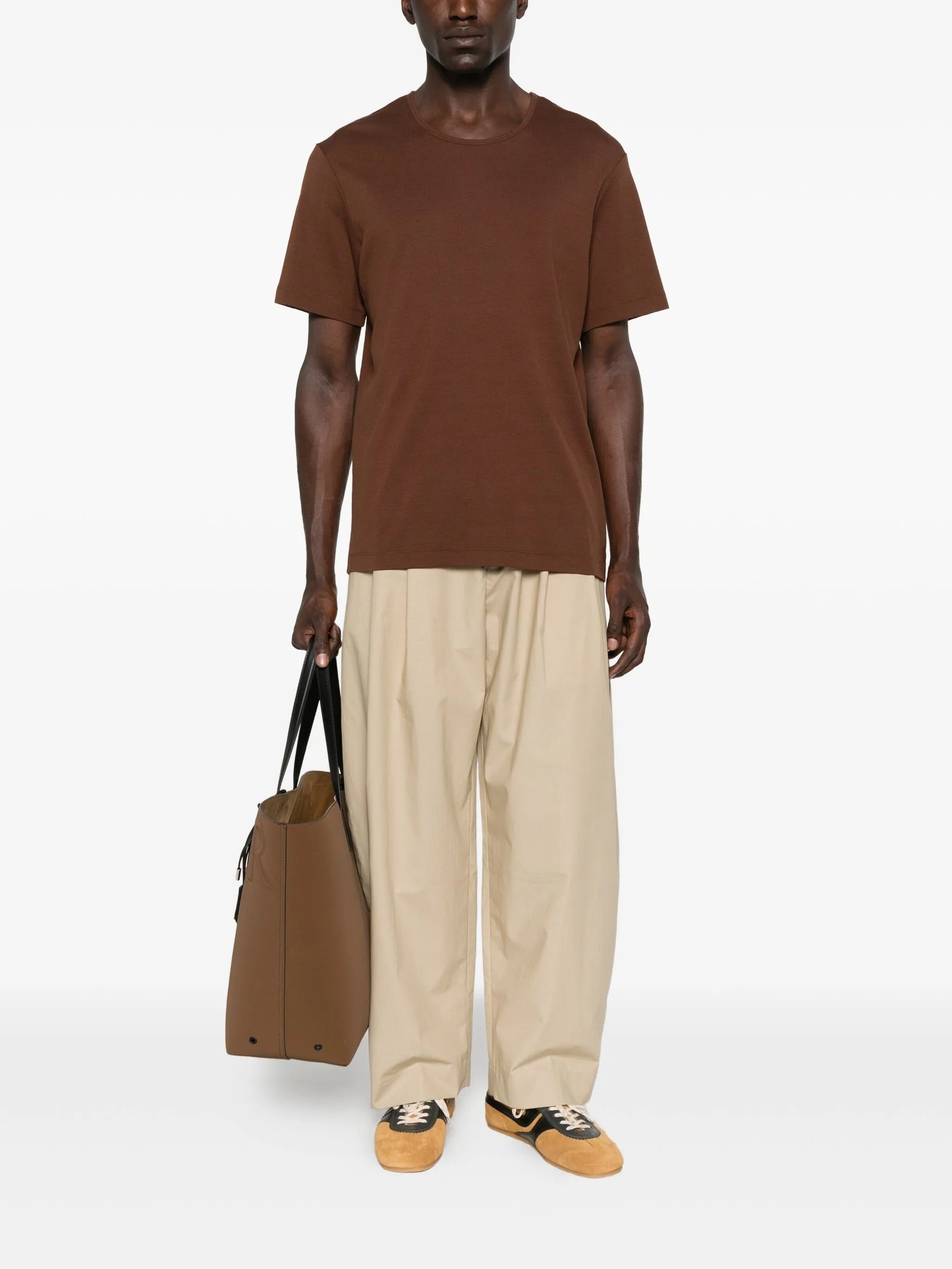 Rib u neck t-shirt
