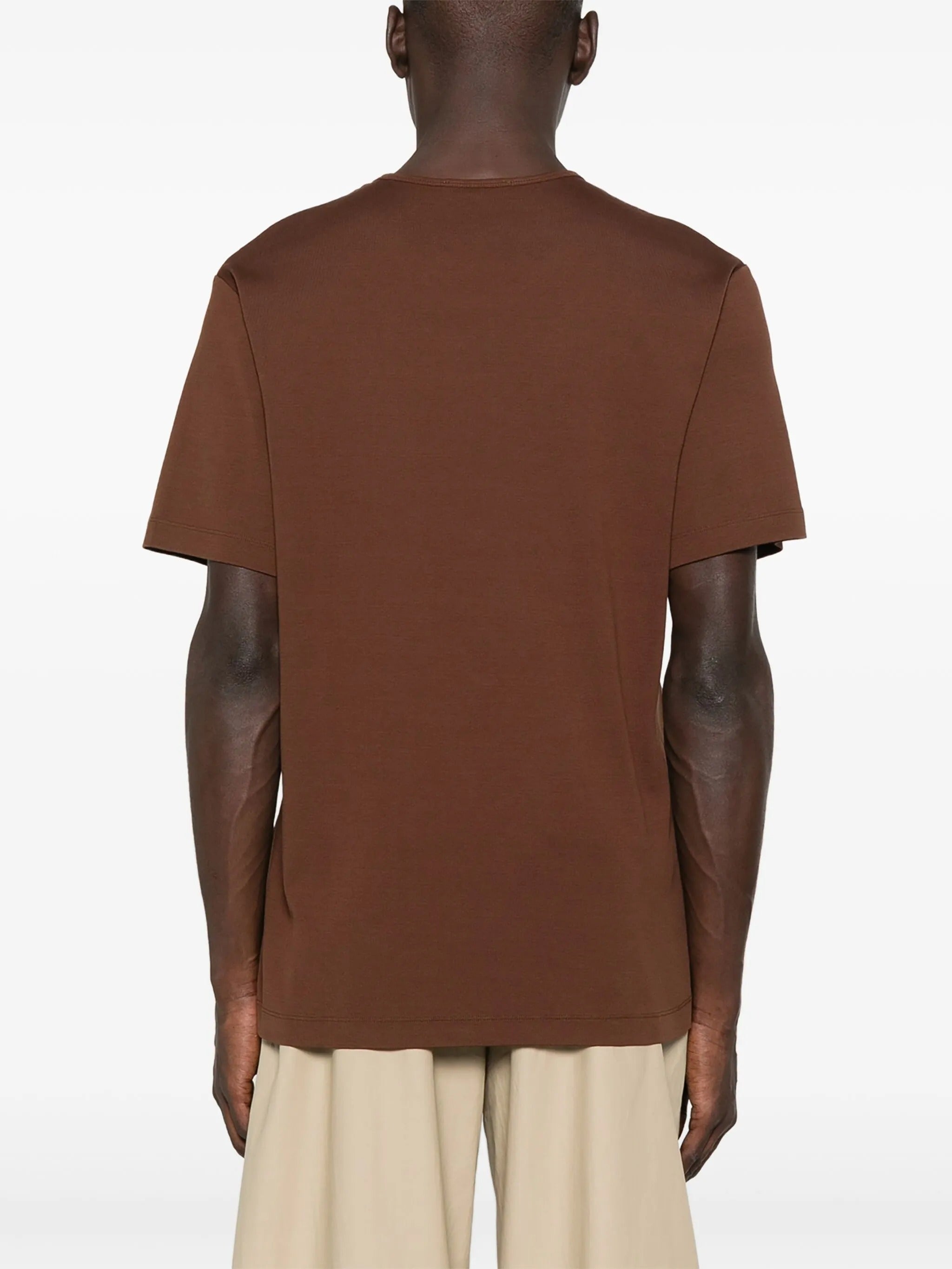 Rib u neck t-shirt