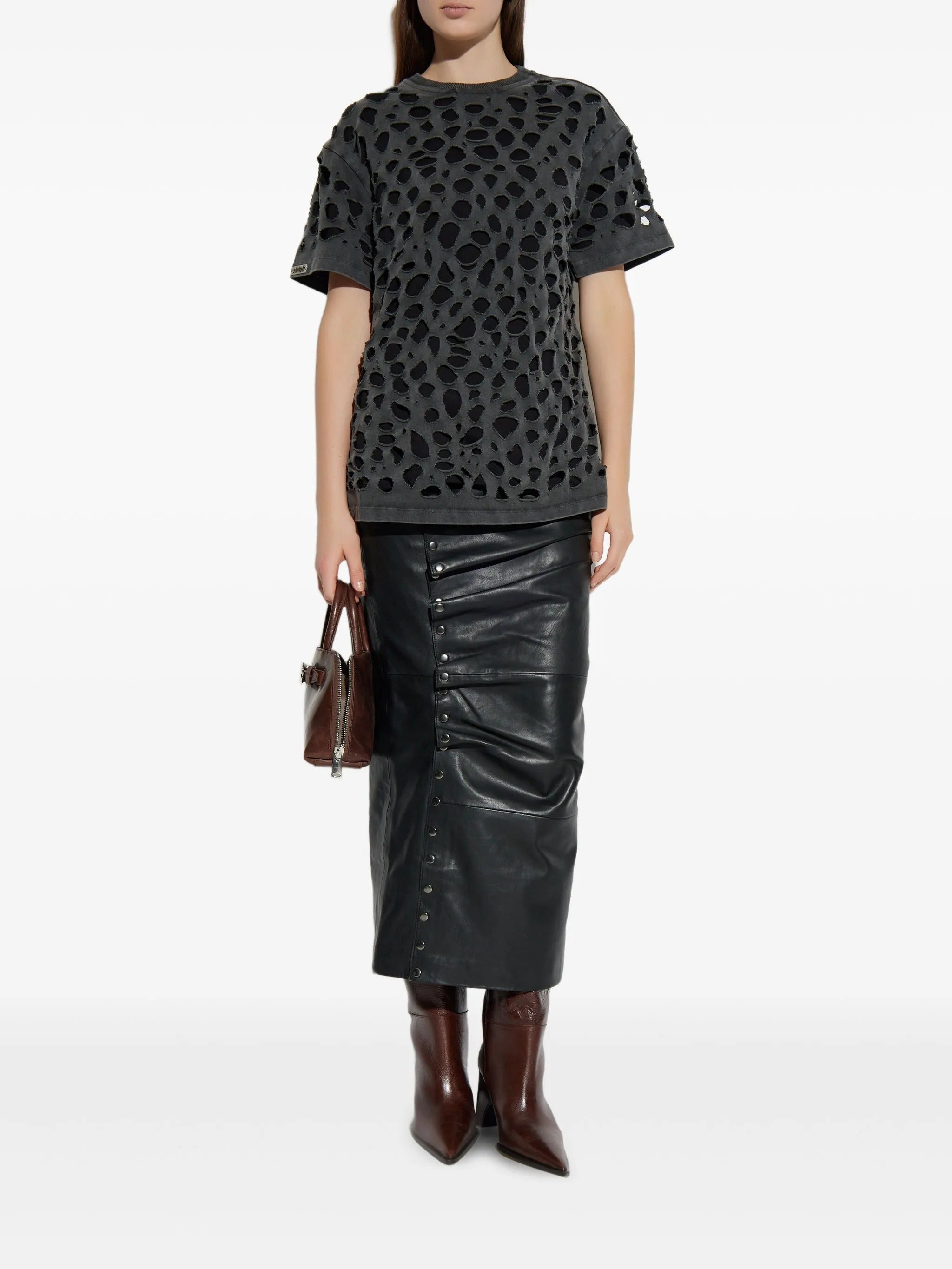 T-shirt distressed black