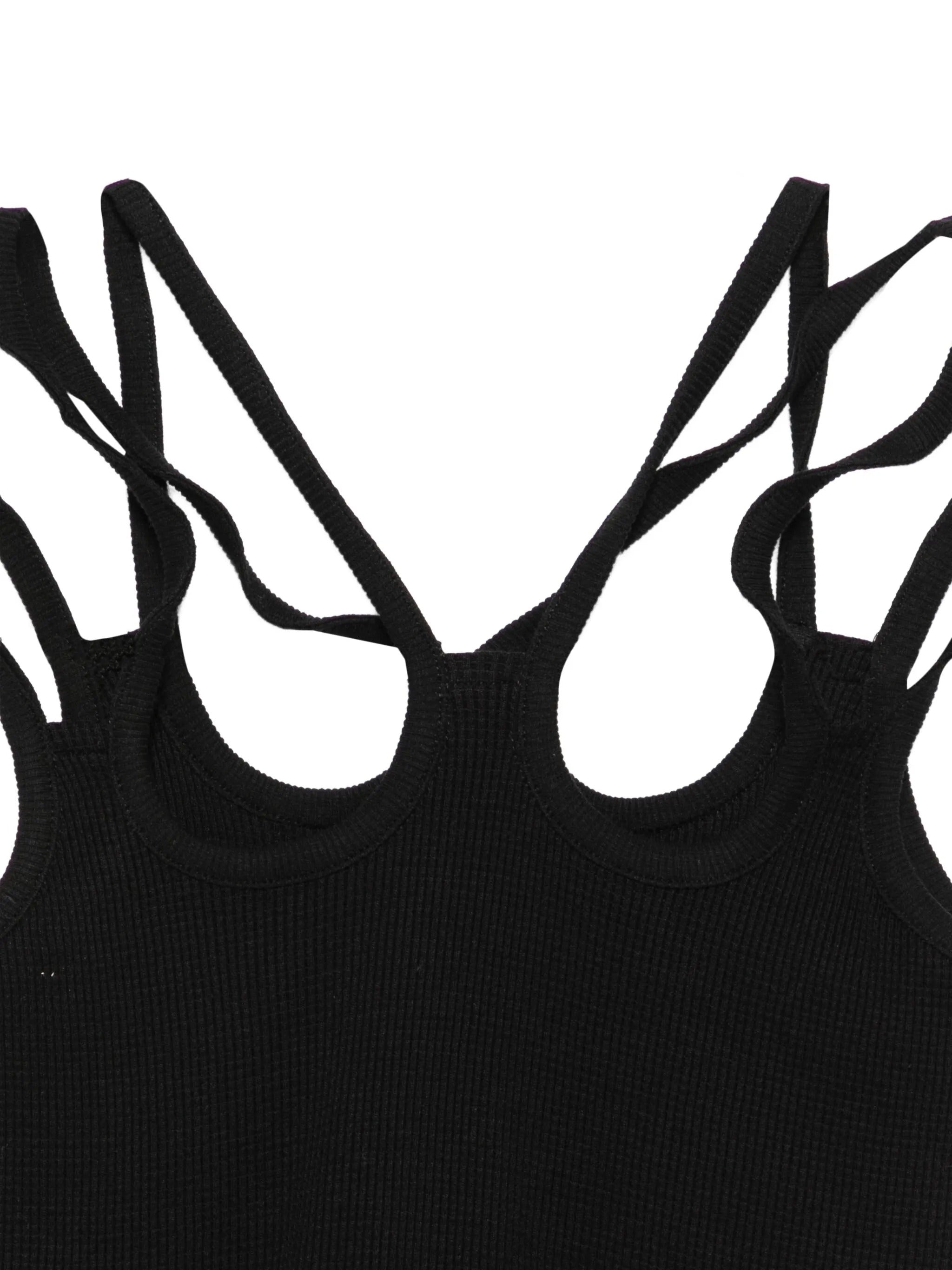 Multi strap top honeycomb black
