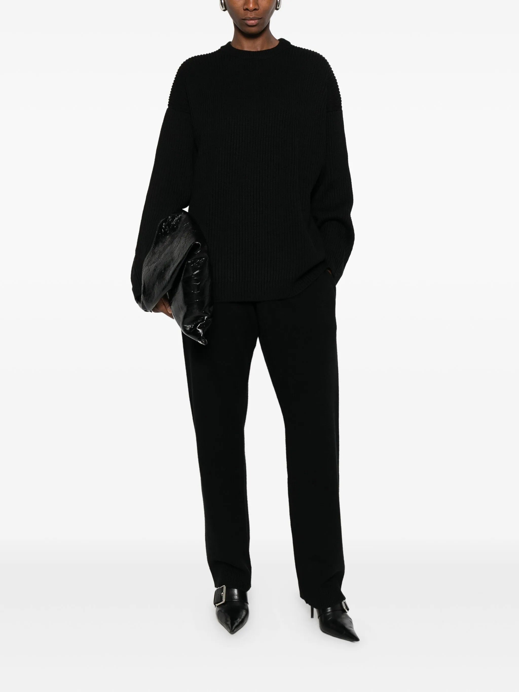 Oversize knit crewneck
