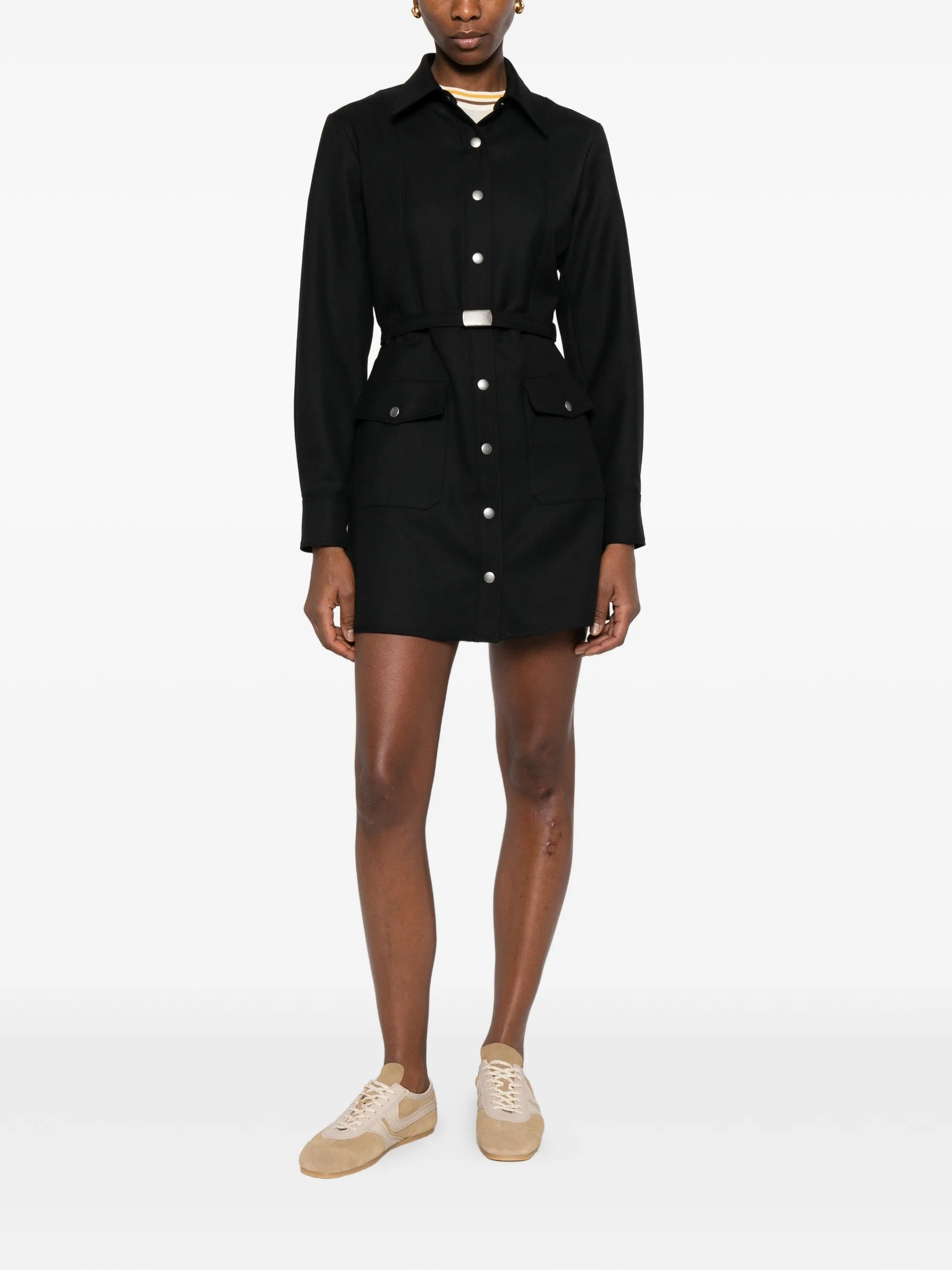 Robe chemise ceinturée