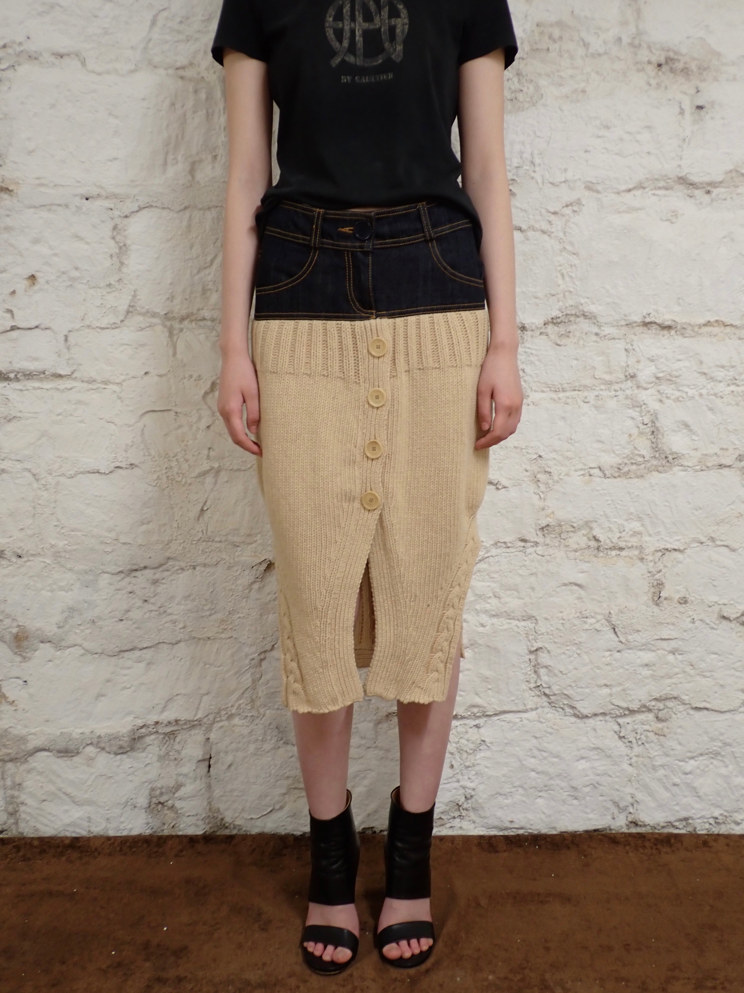 Jean paul gaultier midi skirt