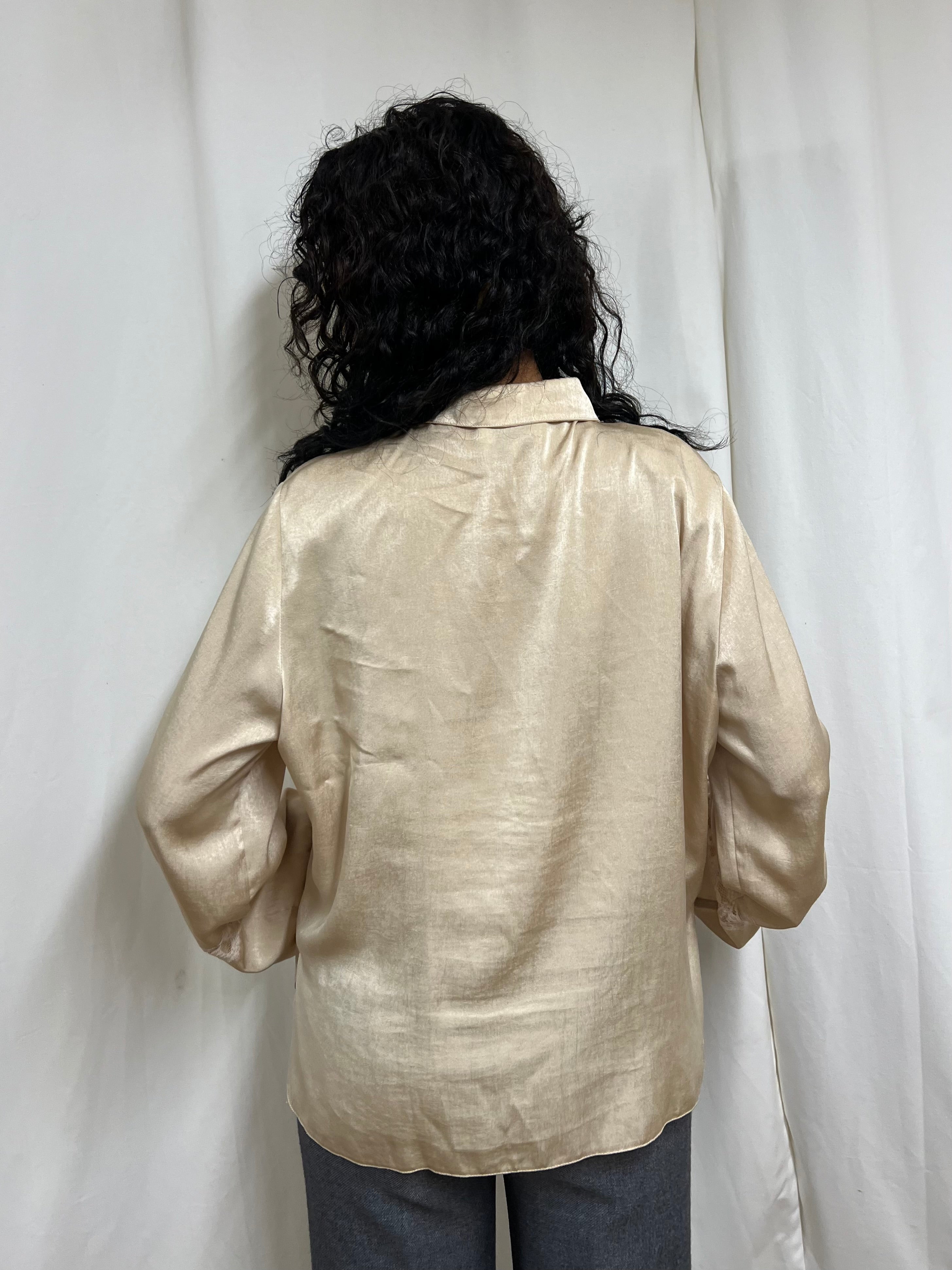 Satin lace shirt