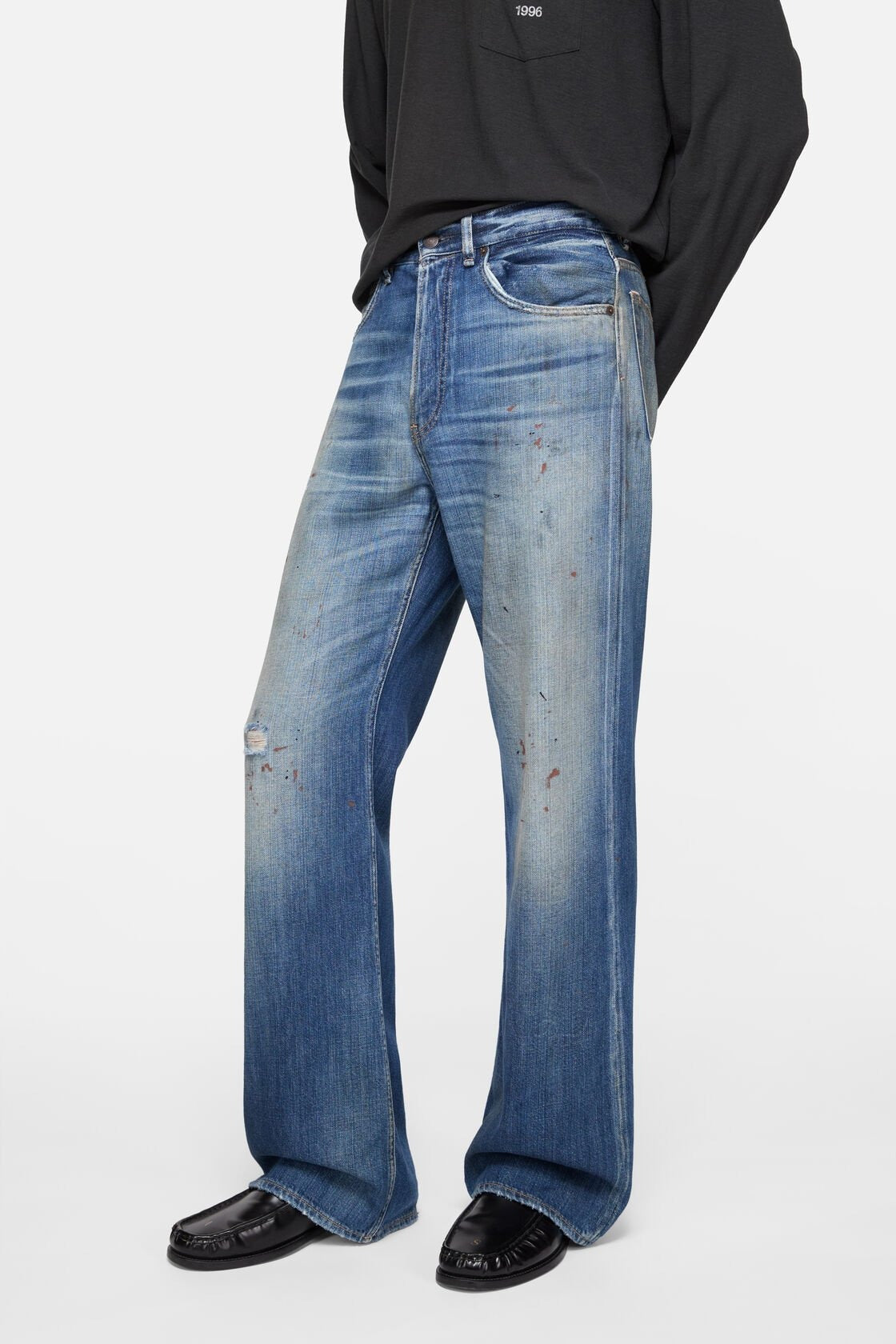 Acne studios 2021m mid blue trafalgar - 5-pocket denim
