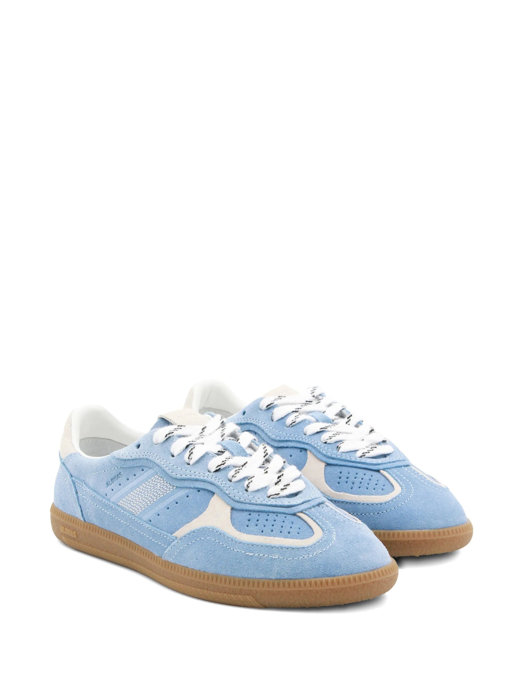 Tb.490 rife cornflower blue cream leather sneakers