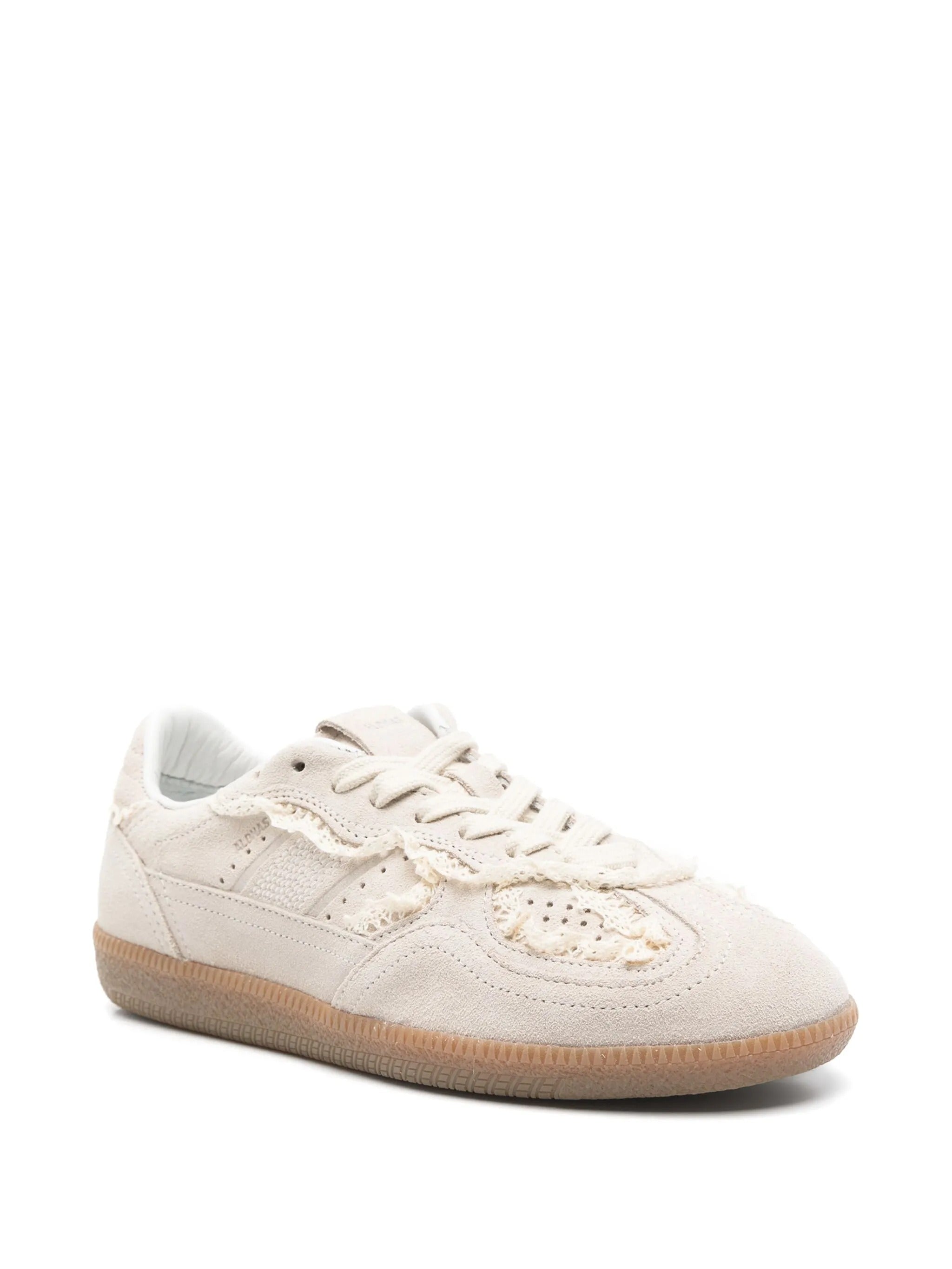 Tb.490 crochet cream leather sneakers