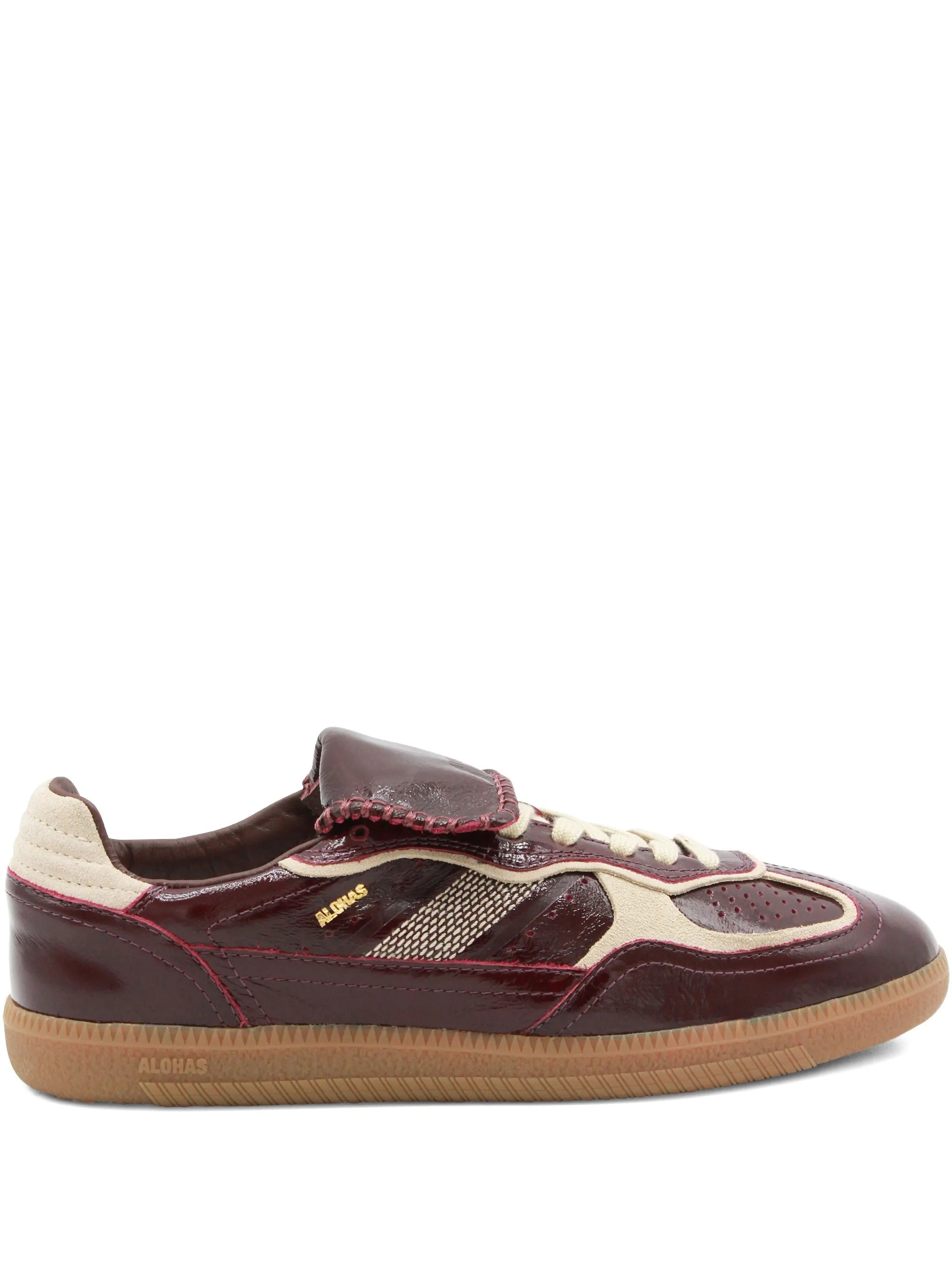 Tb.490 club patent deep burgundy leather sneakers