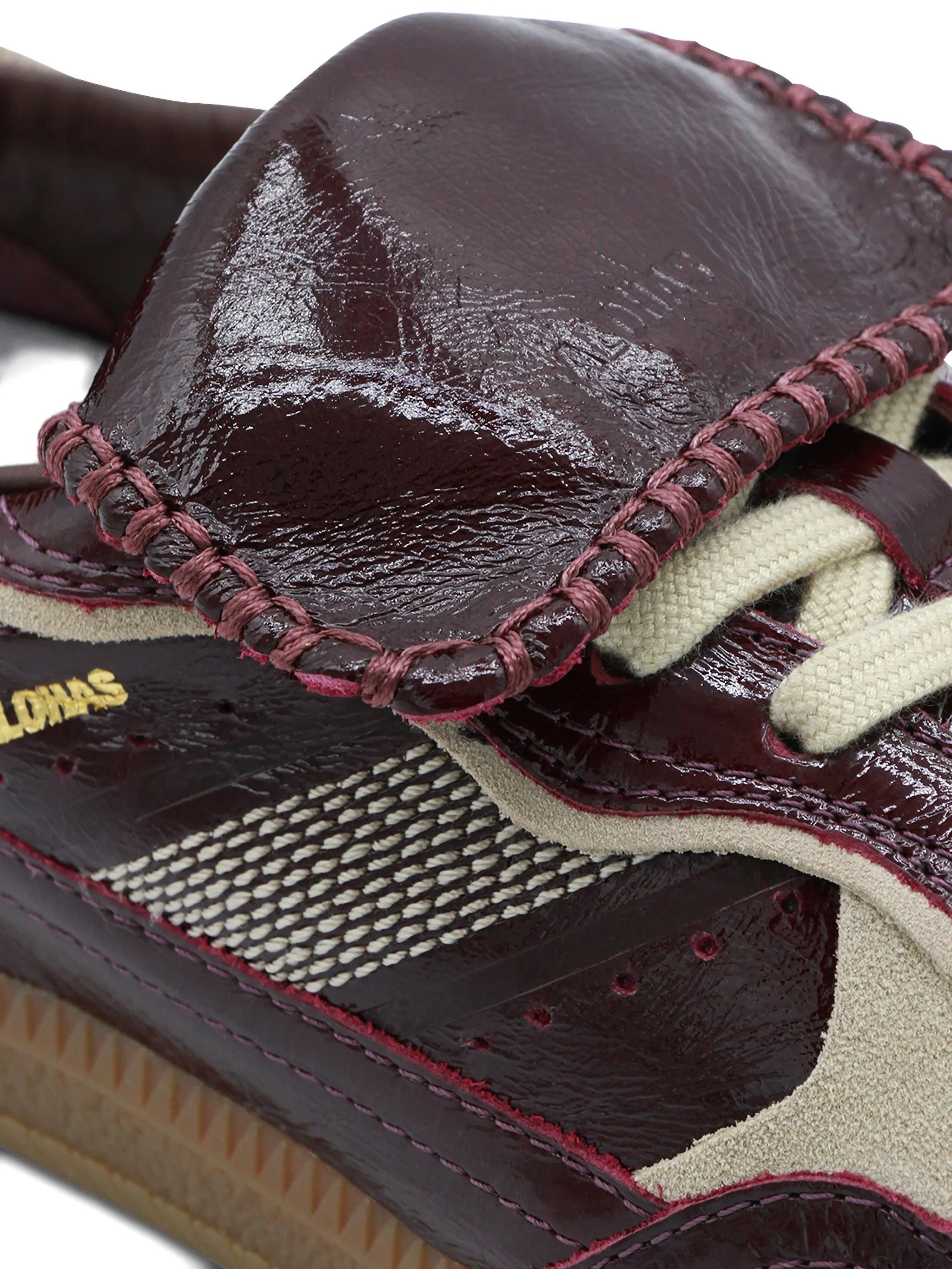 Tb.490 club patent deep burgundy leather sneakers