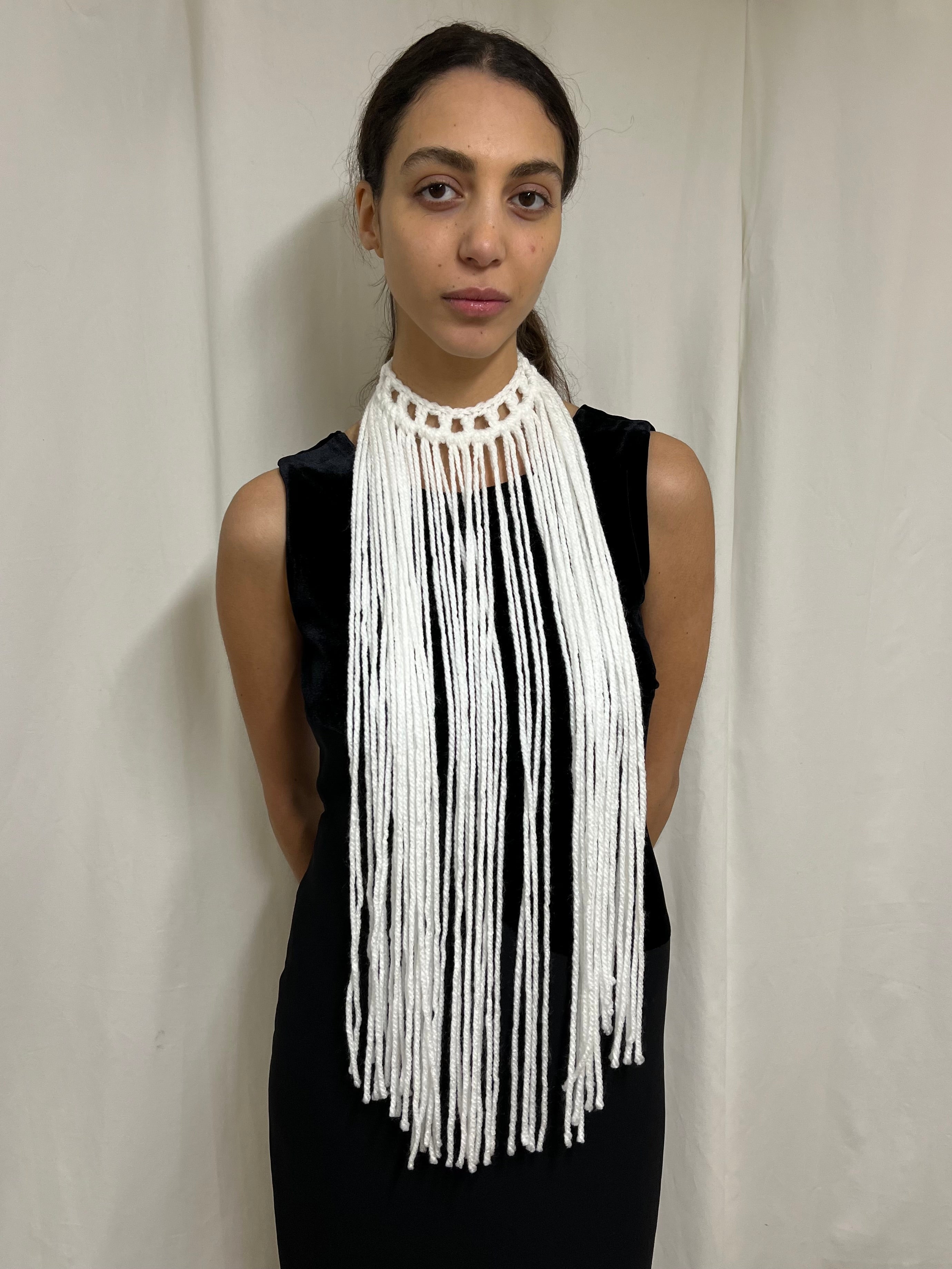 Fringed necklace