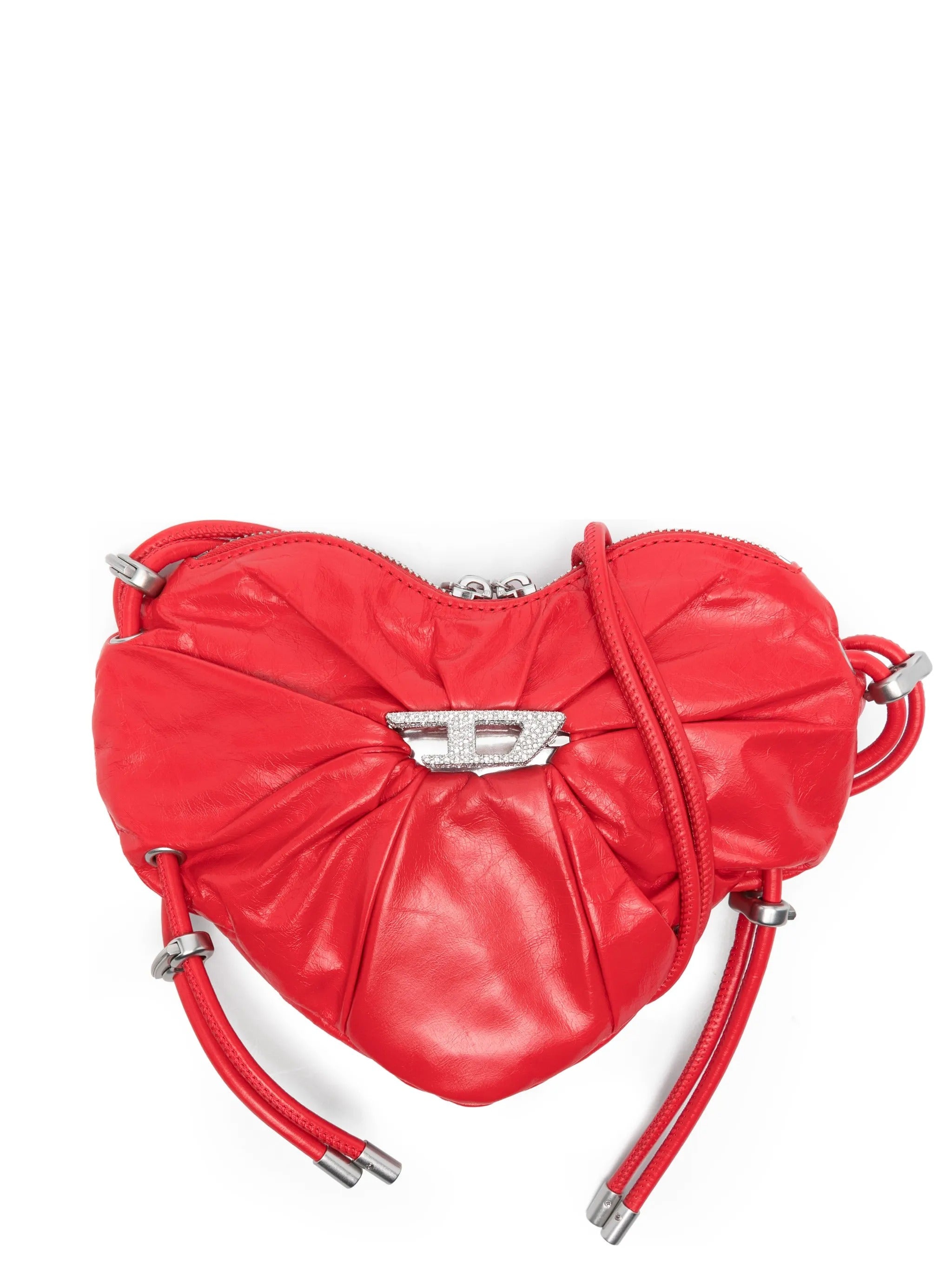 Scrunch-d scrunch-d heart shoulder bag