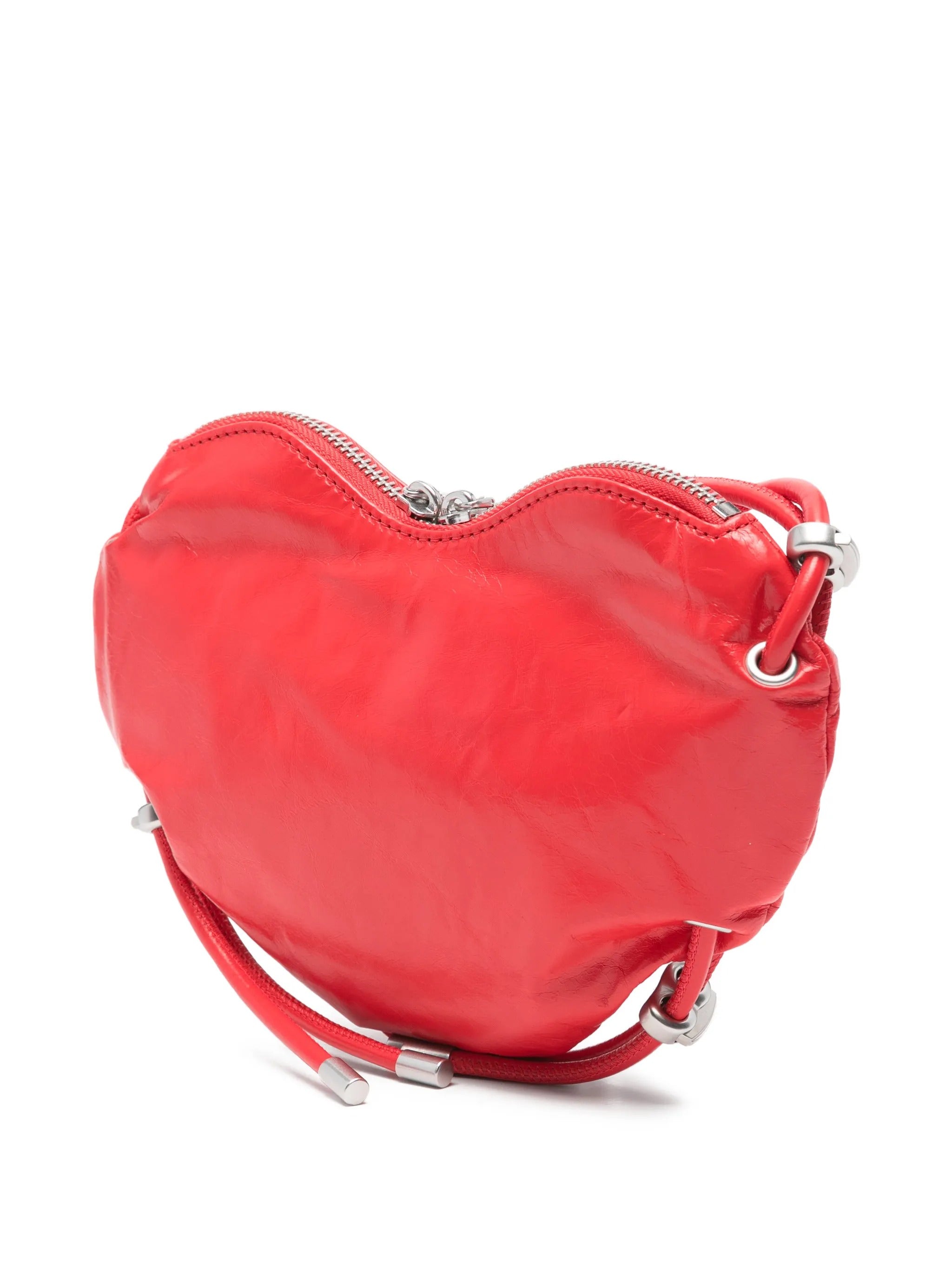 Scrunch-d scrunch-d heart shoulder bag