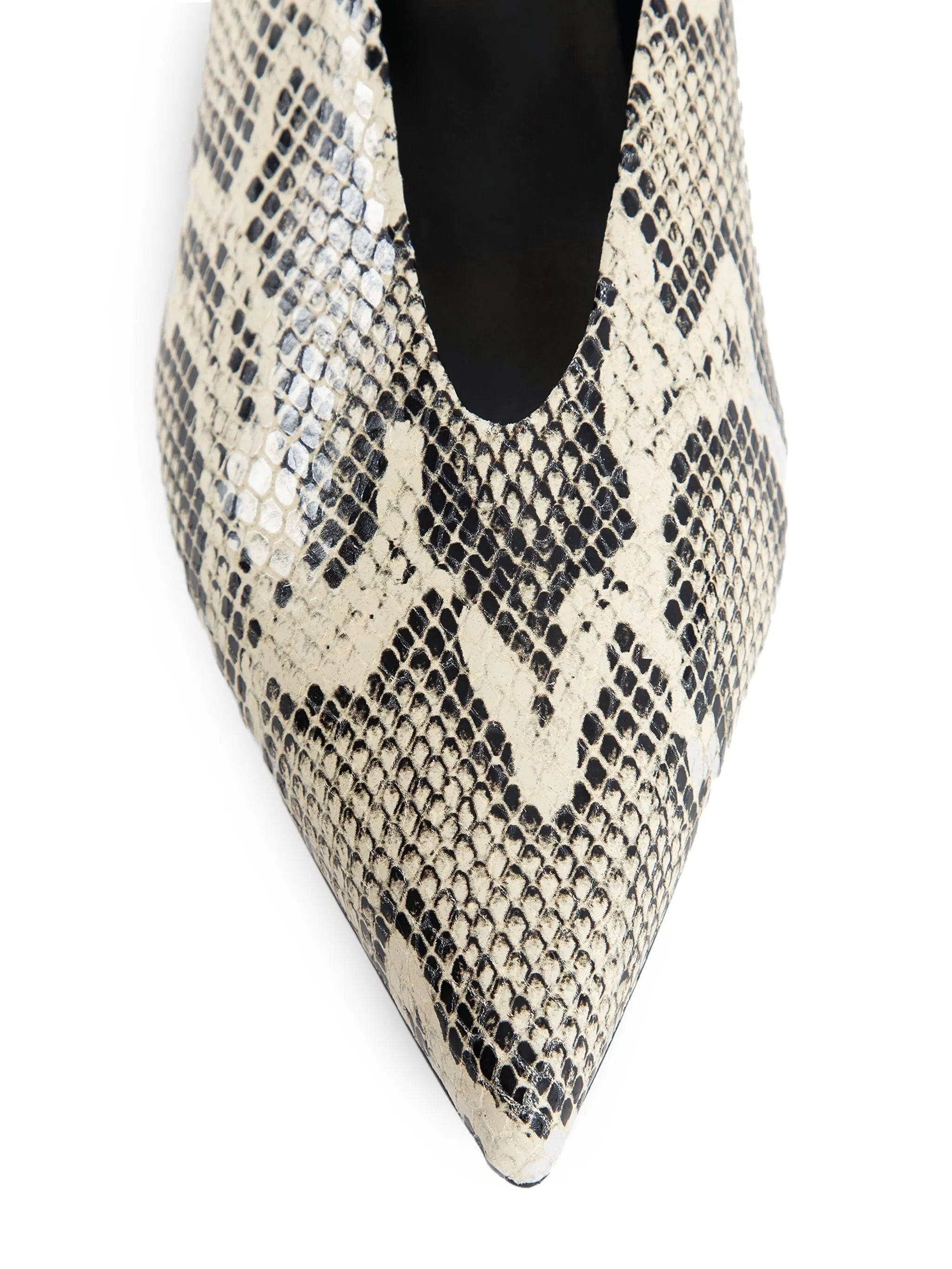 Clara snake print calf leather creamy