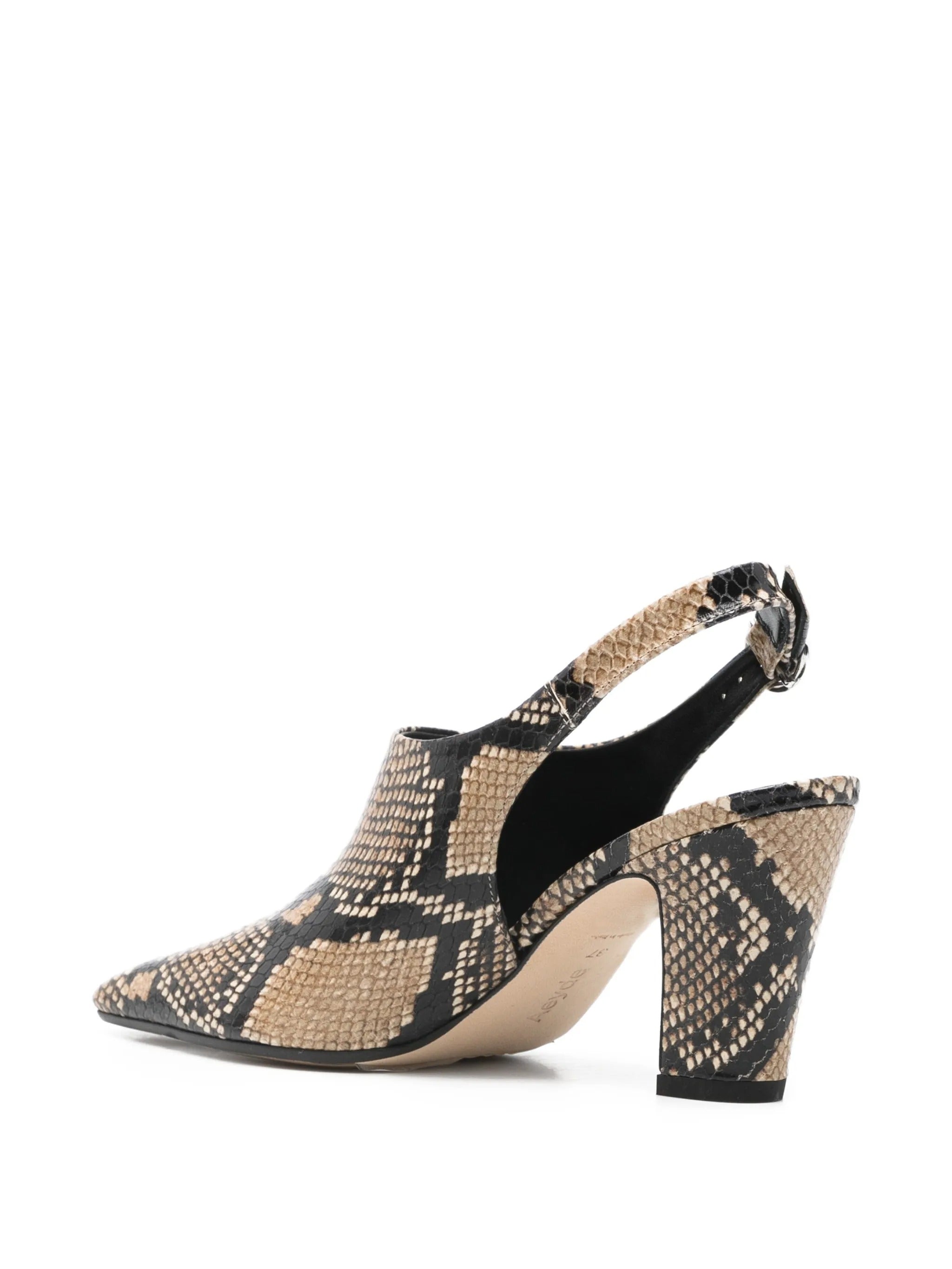 Maude snake print calf leather hazelnut