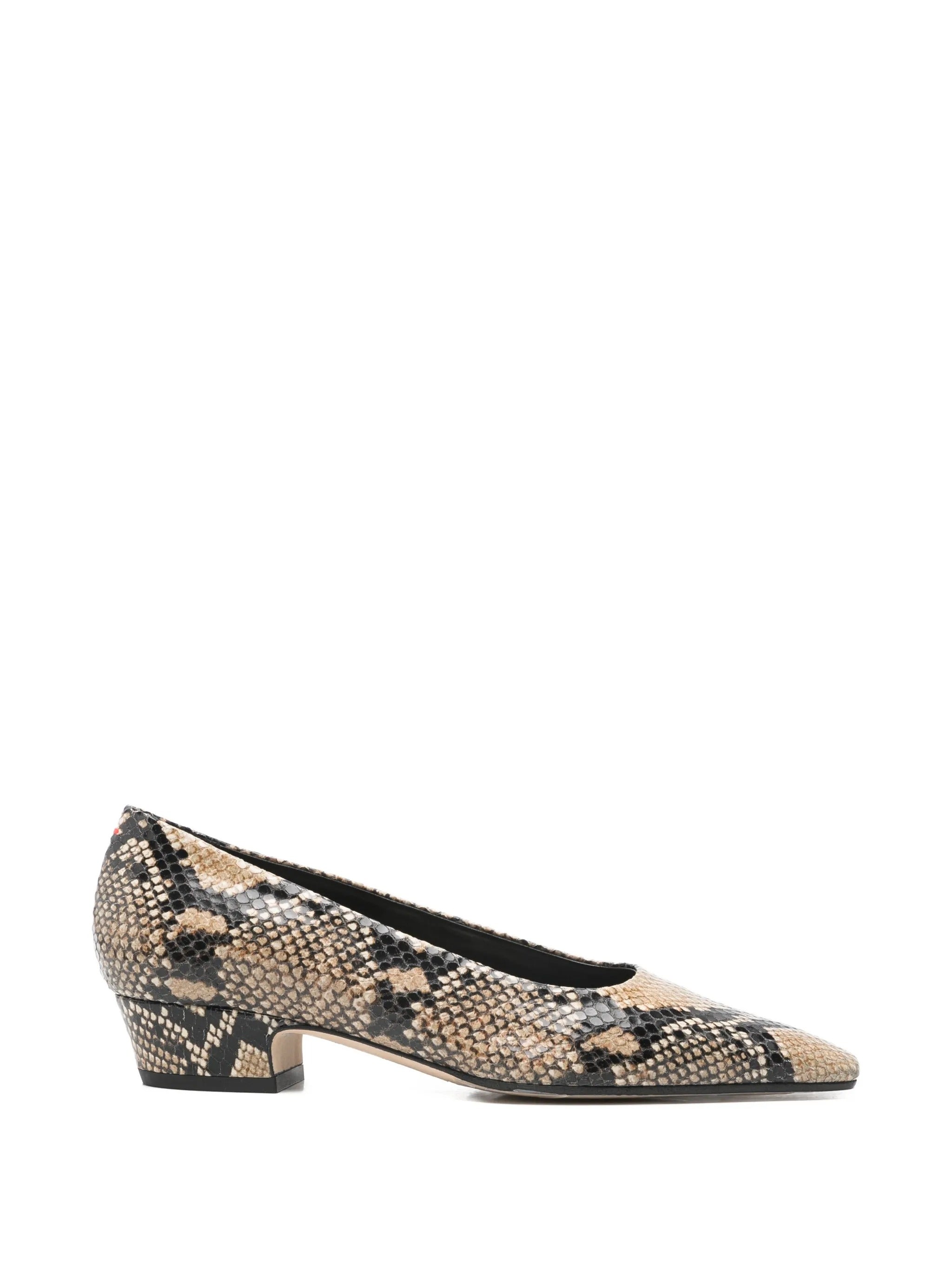 Rory snake print calf leather hazelnut