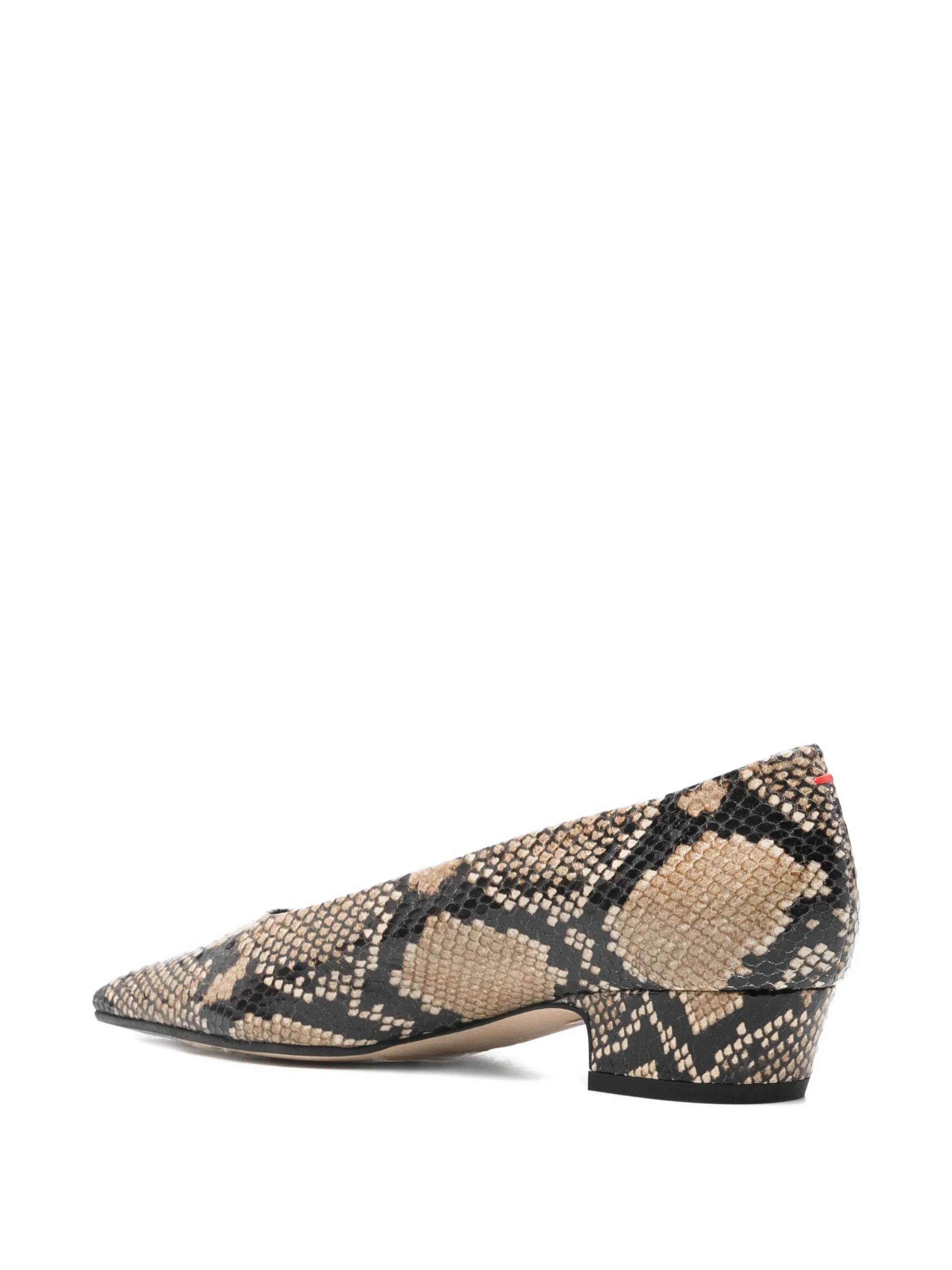 Rory snake print calf leather hazelnut
