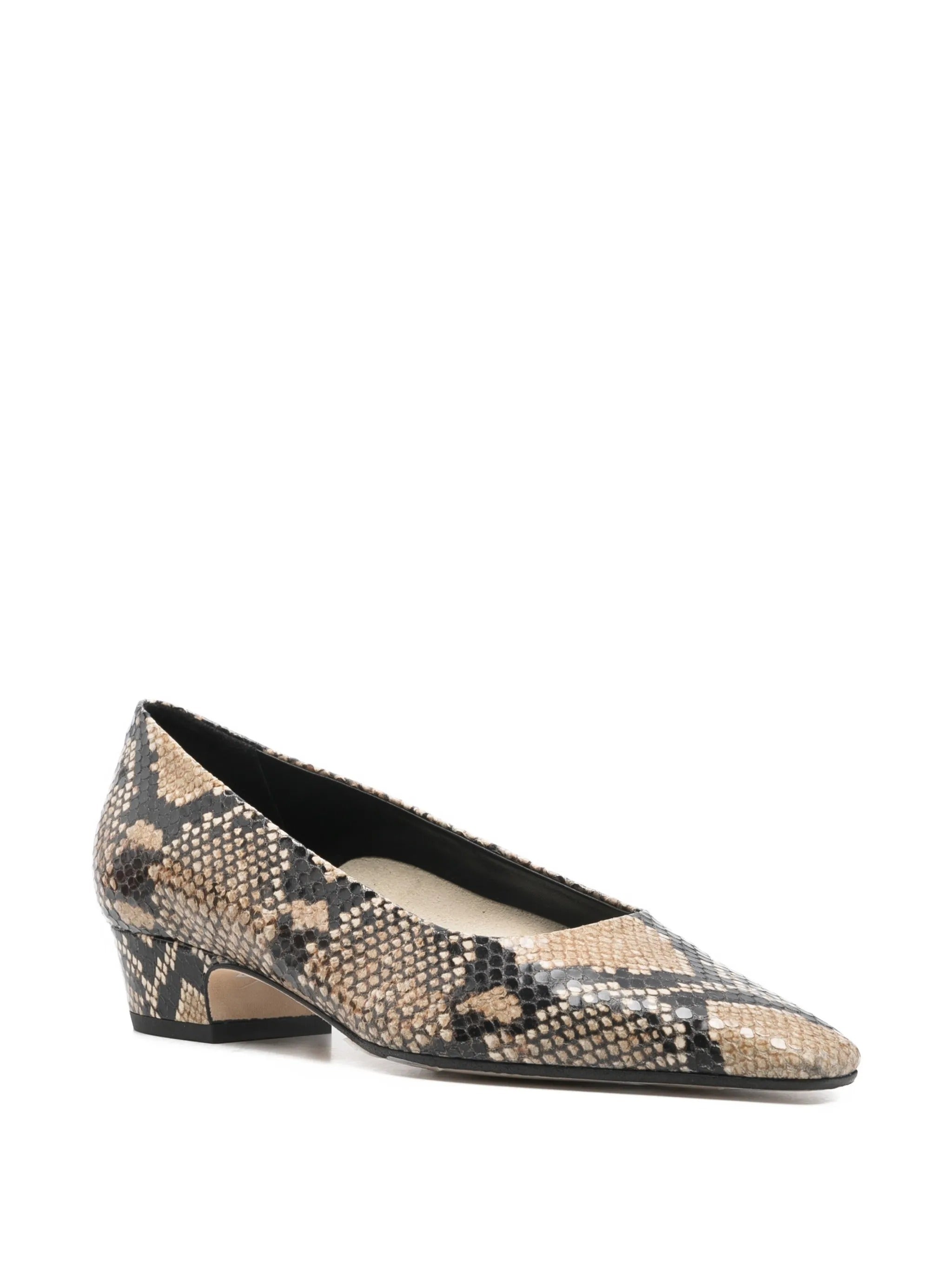 Rory snake print calf leather hazelnut