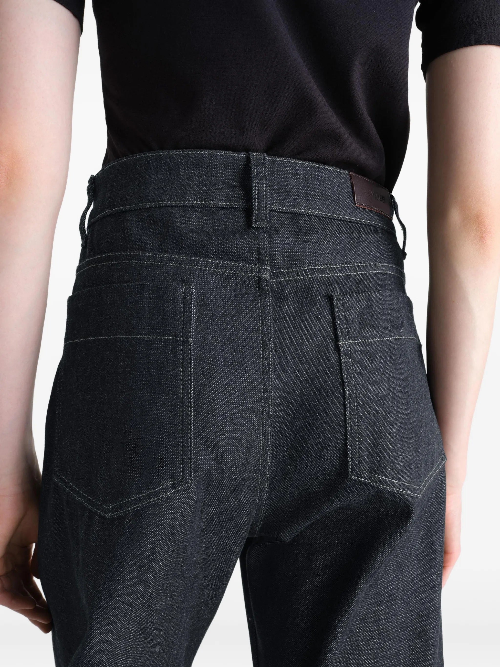 High waisted curved pants