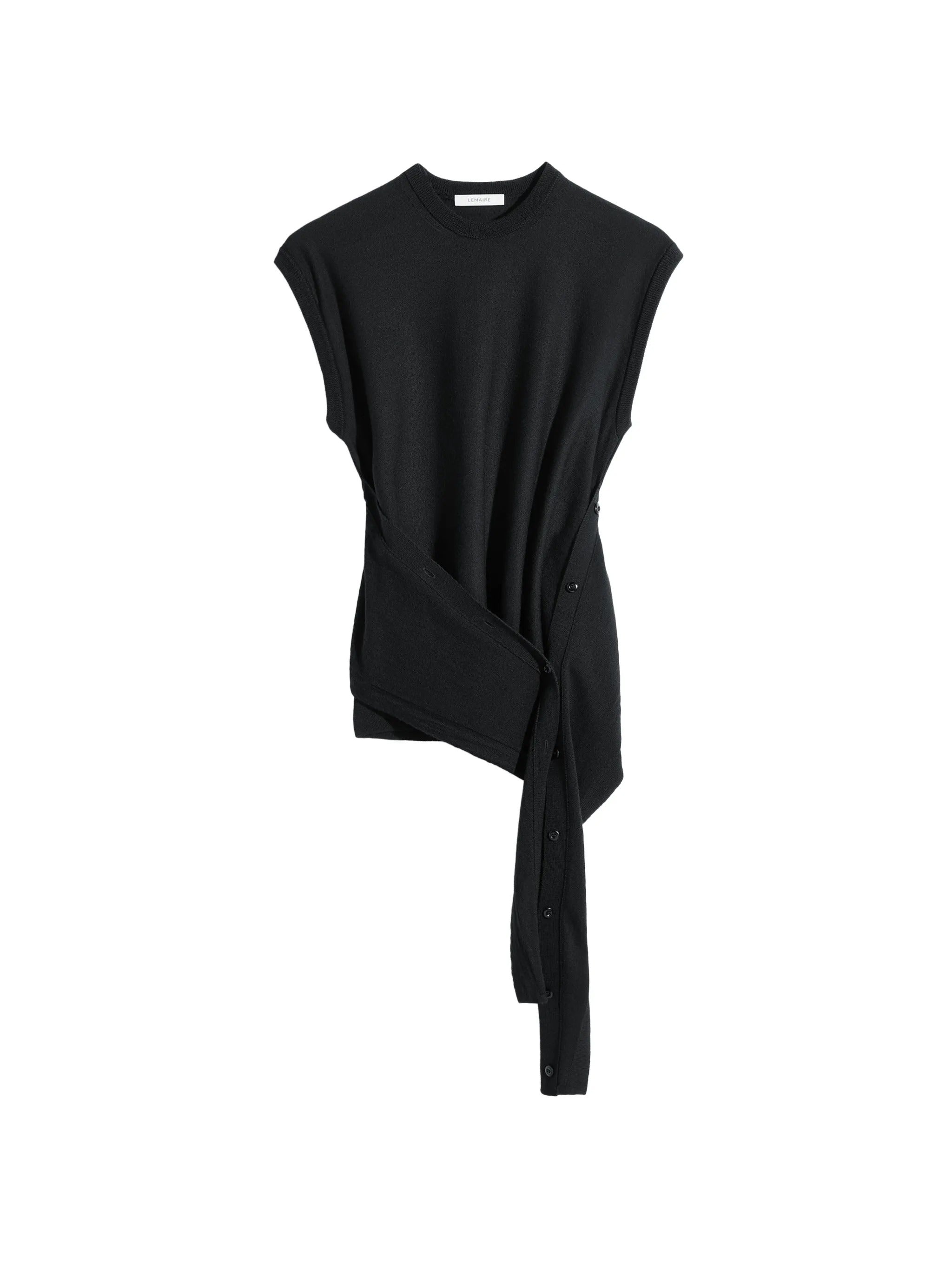 Sleeveless buttoned top