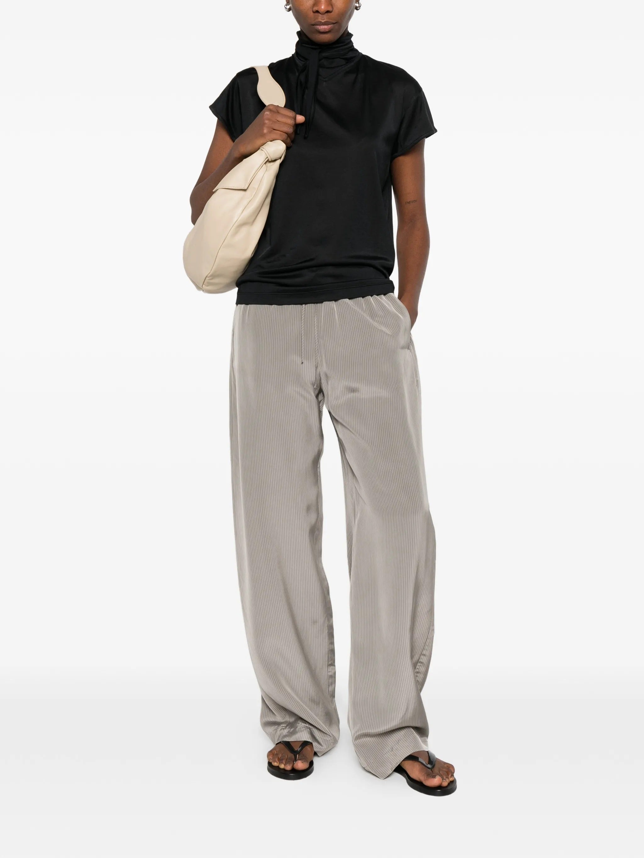 Short sleeve foulard top