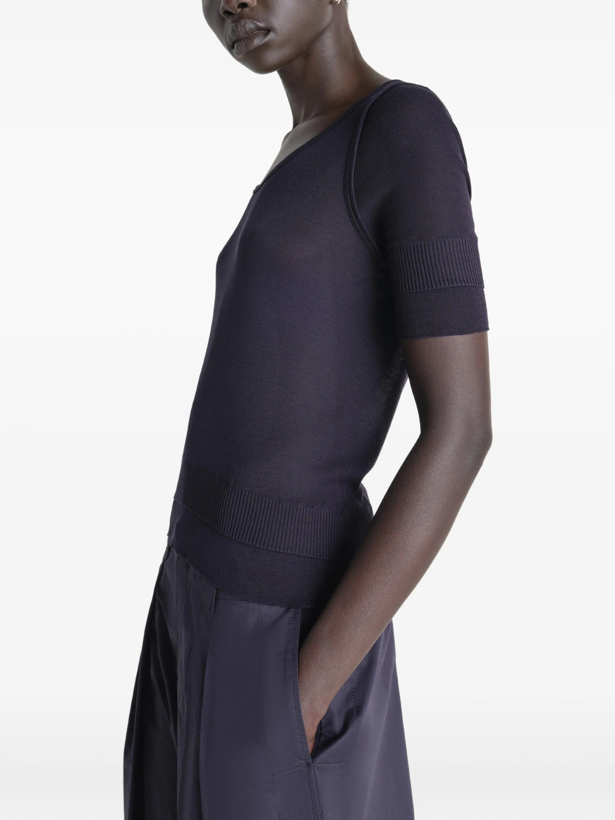 Seamless trompe l`oeil top
