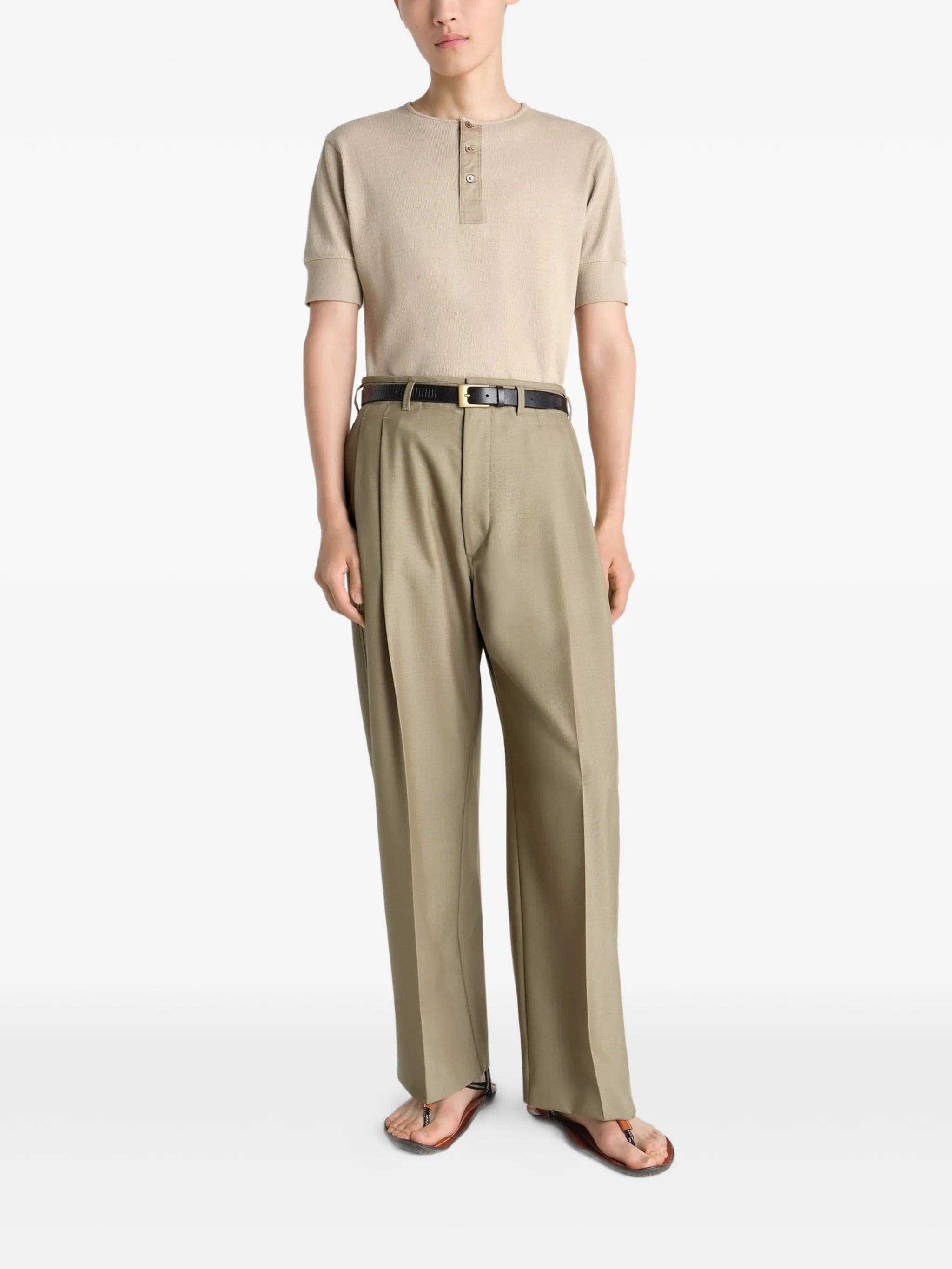 Pleated tailored pants