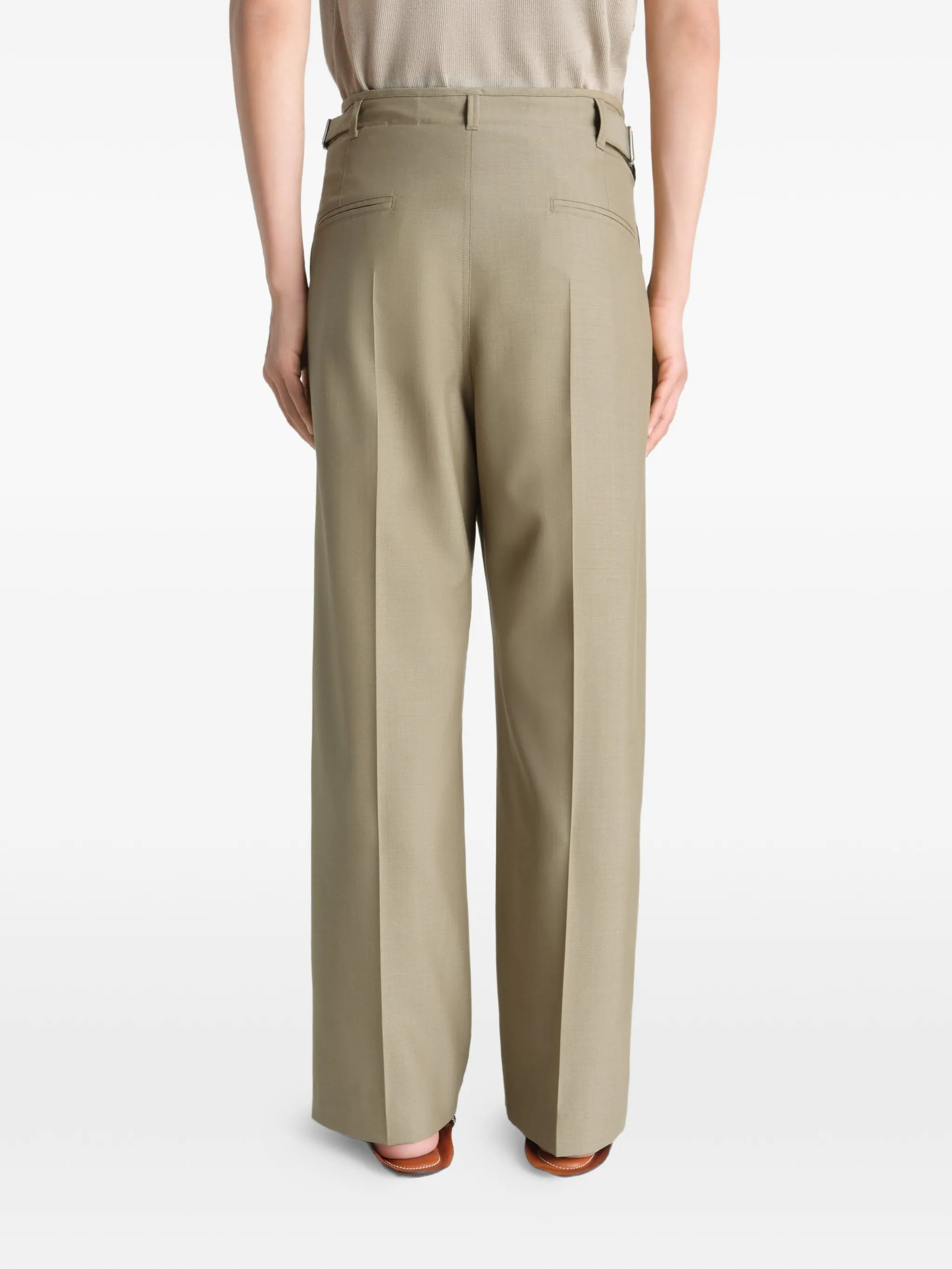 Pleated tailored pants