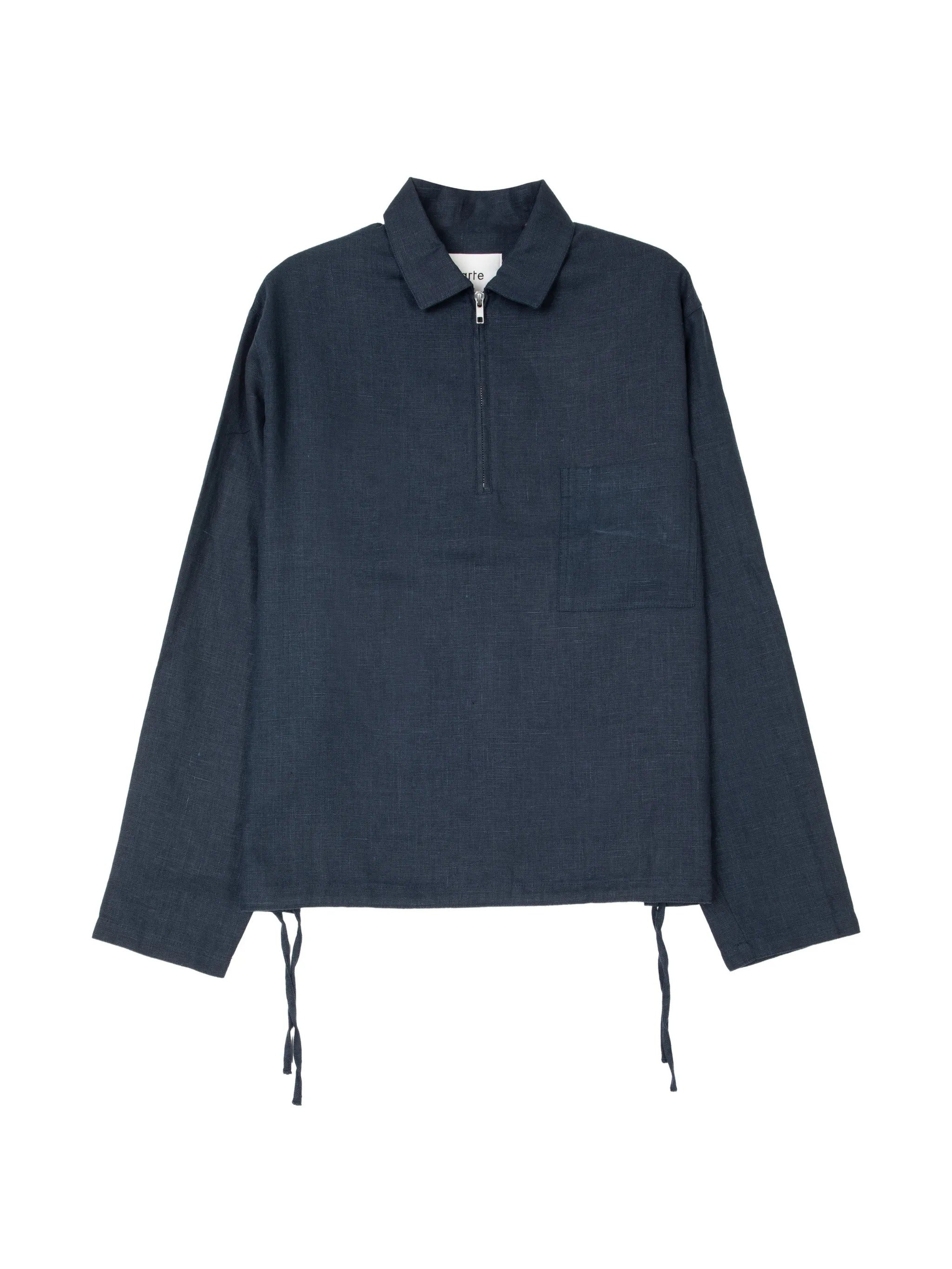 Linen quarter zip pullover