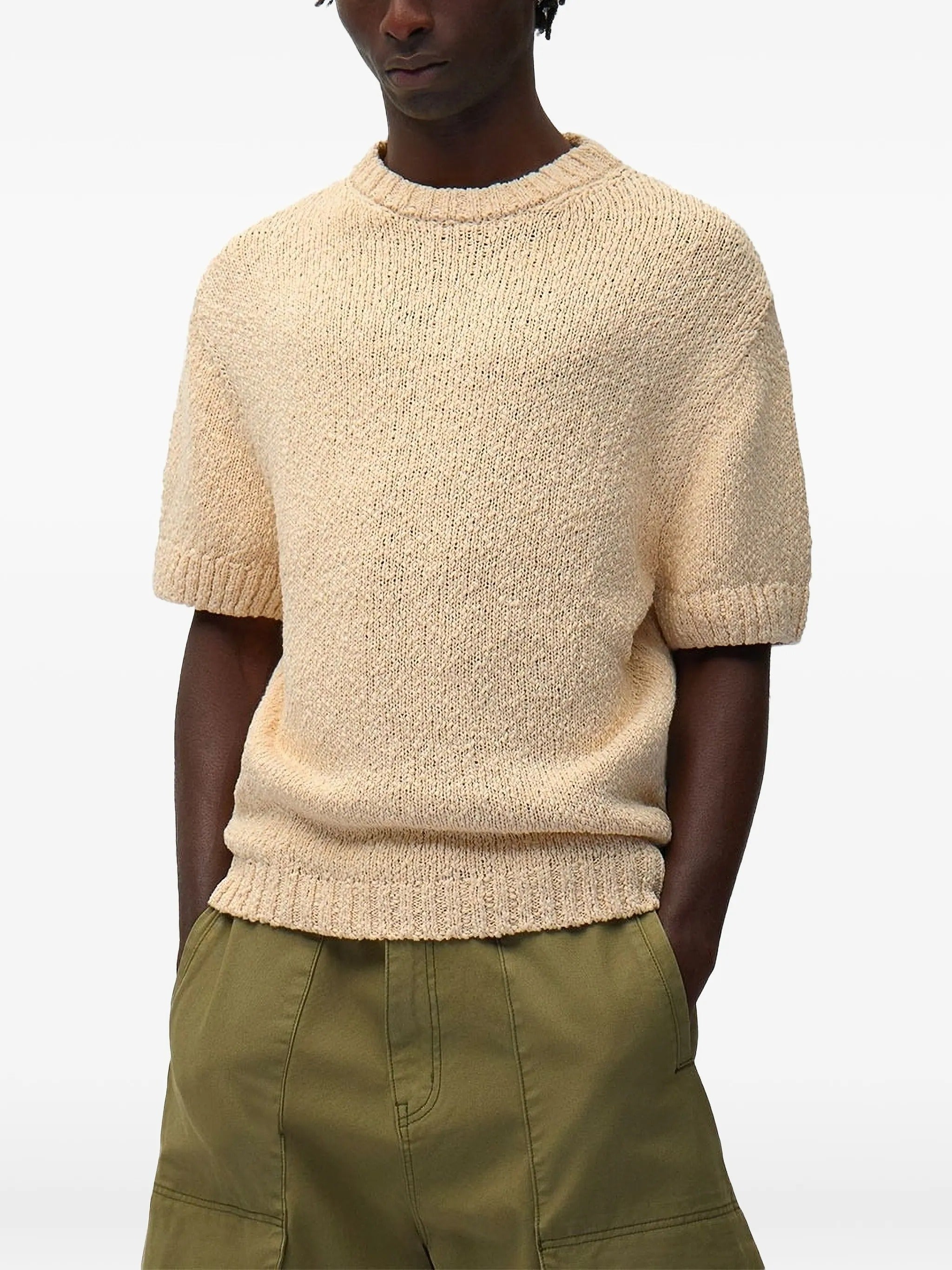 Back graphic knit t`shirt