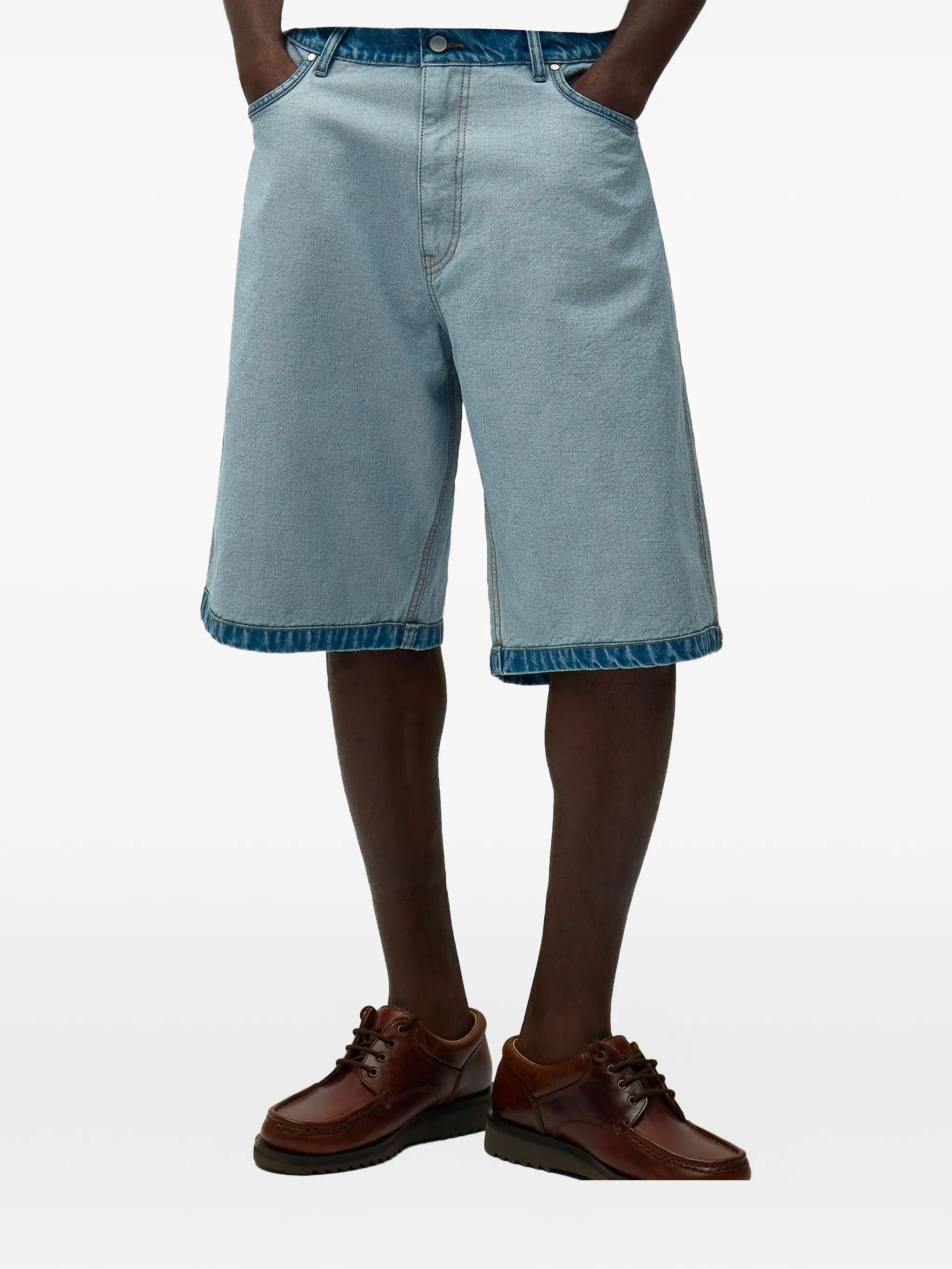 Denim inside/out shorts