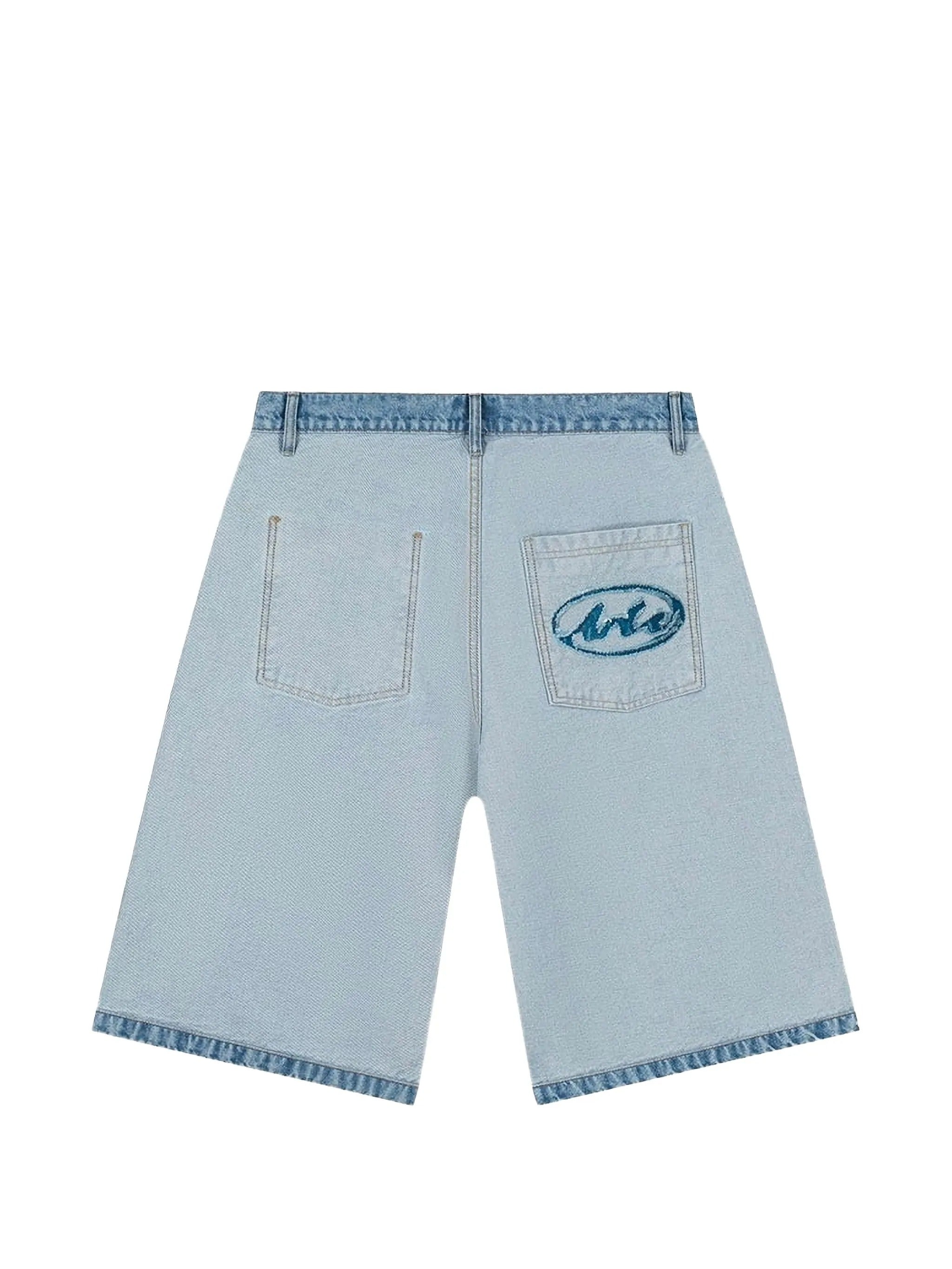 Denim inside/out shorts