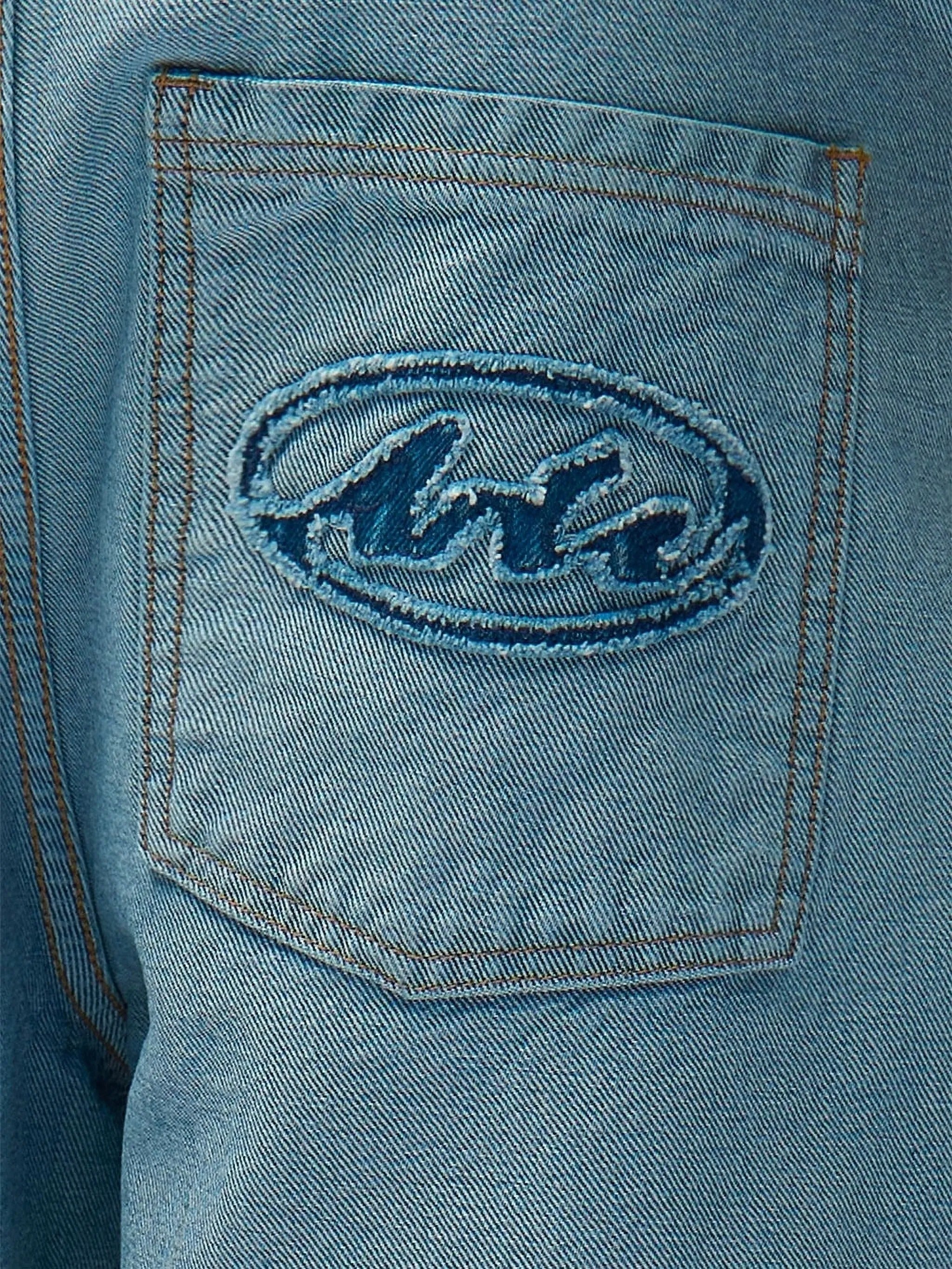 Denim inside/out shorts