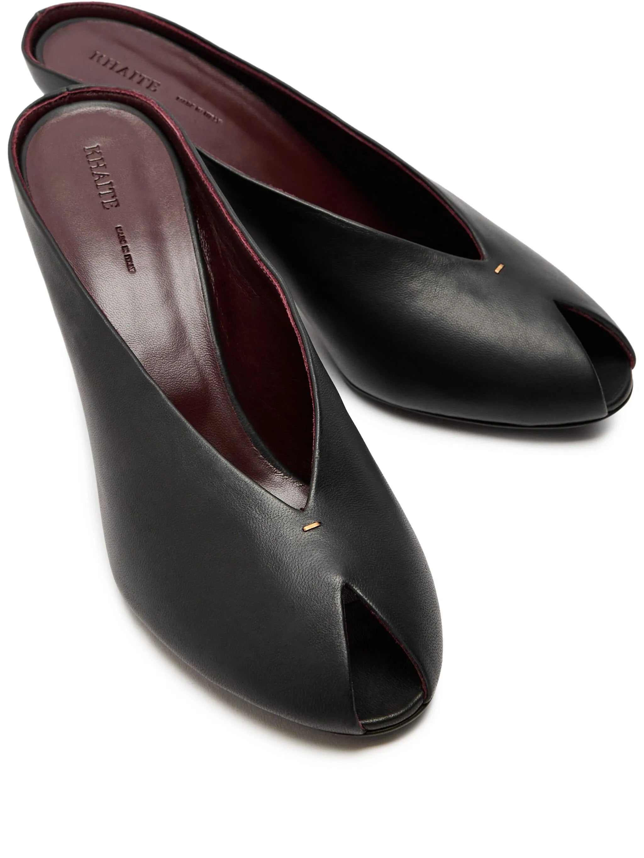 Cloak peep toe mule 75