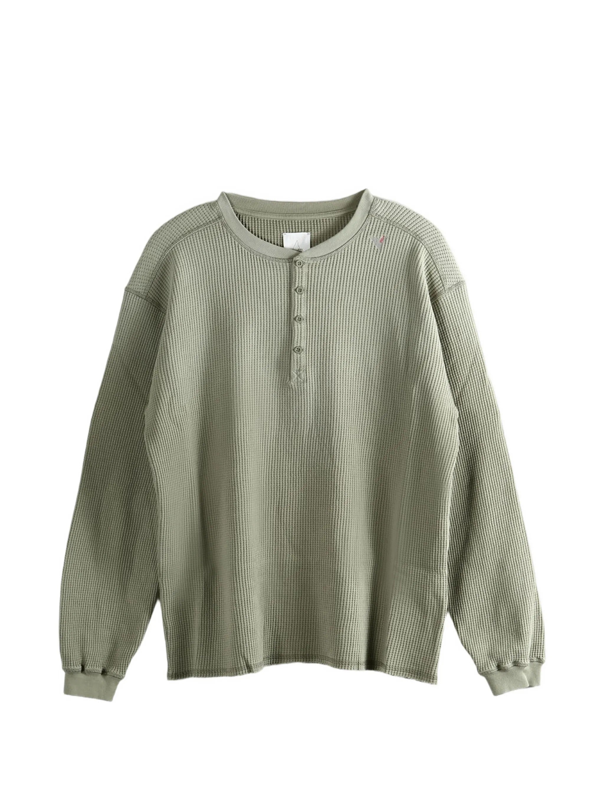 Bee sun faded organic waffle serafino long sleeve
