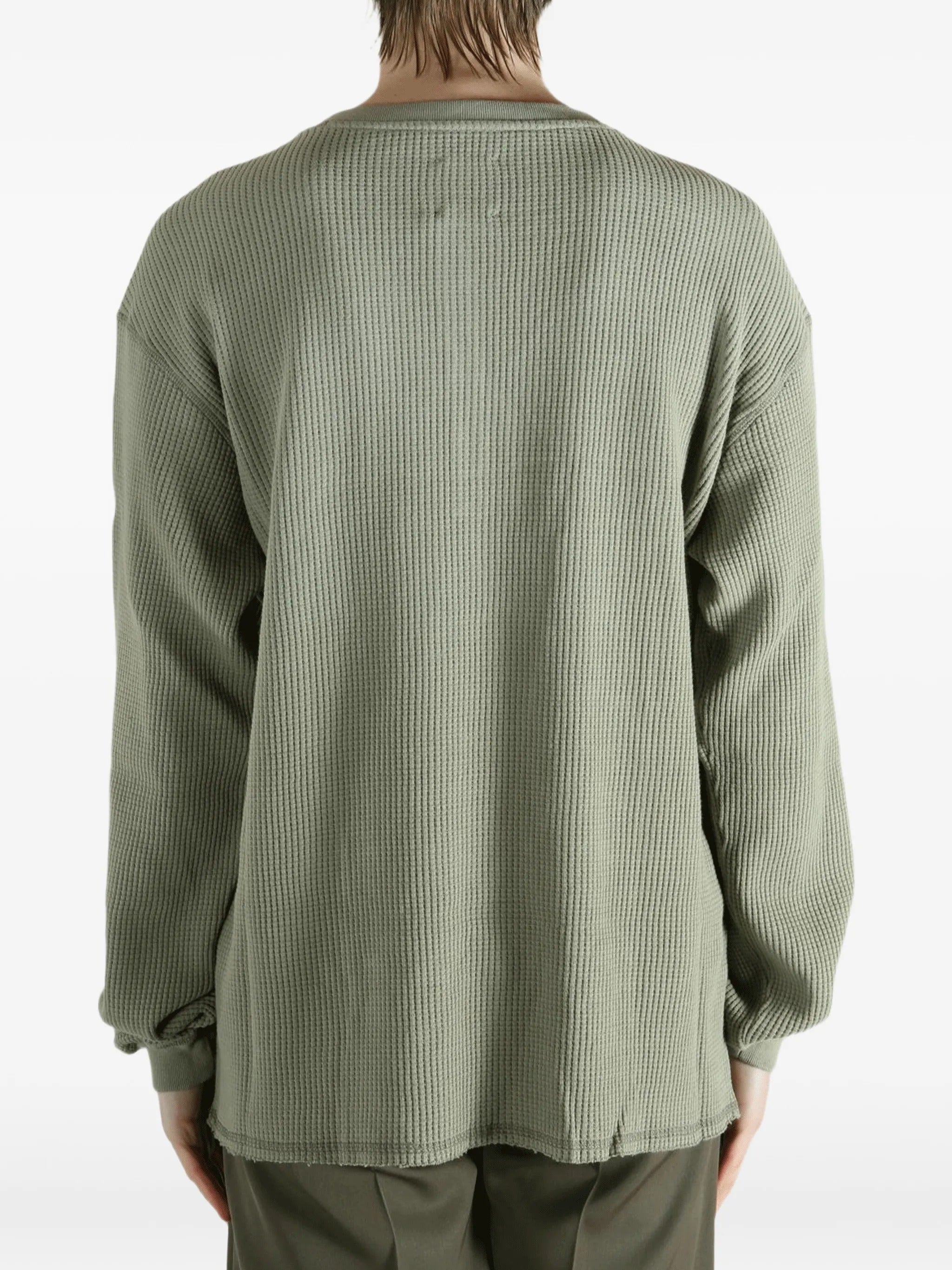 Bee sun faded organic waffle serafino long sleeve