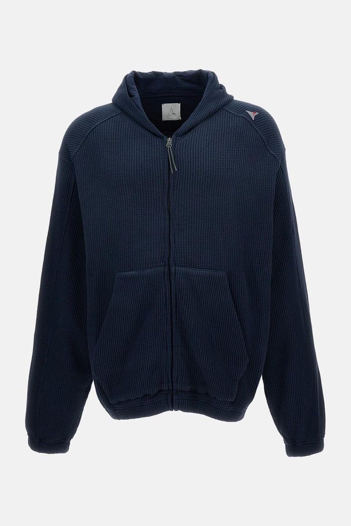 Bee sun faded organic waffle zip up hoodie