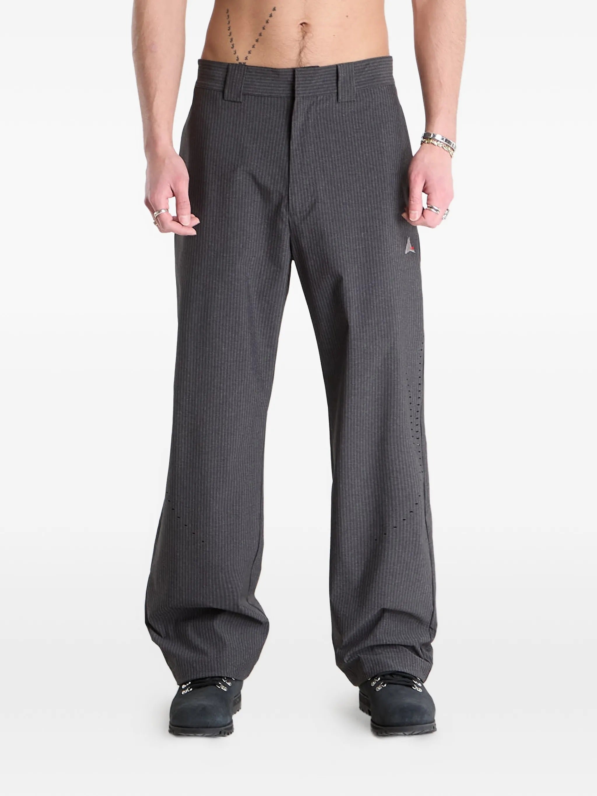 Numb pinstriped packable pants