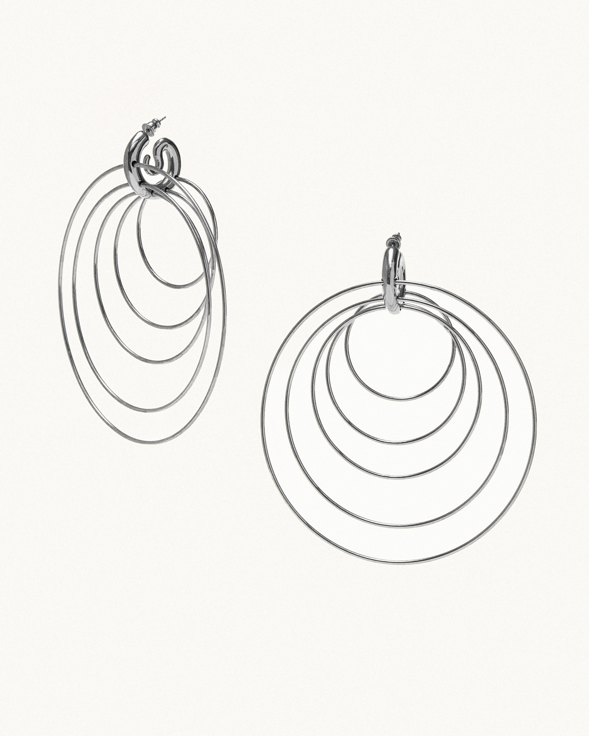 Pierced serpent hoops large