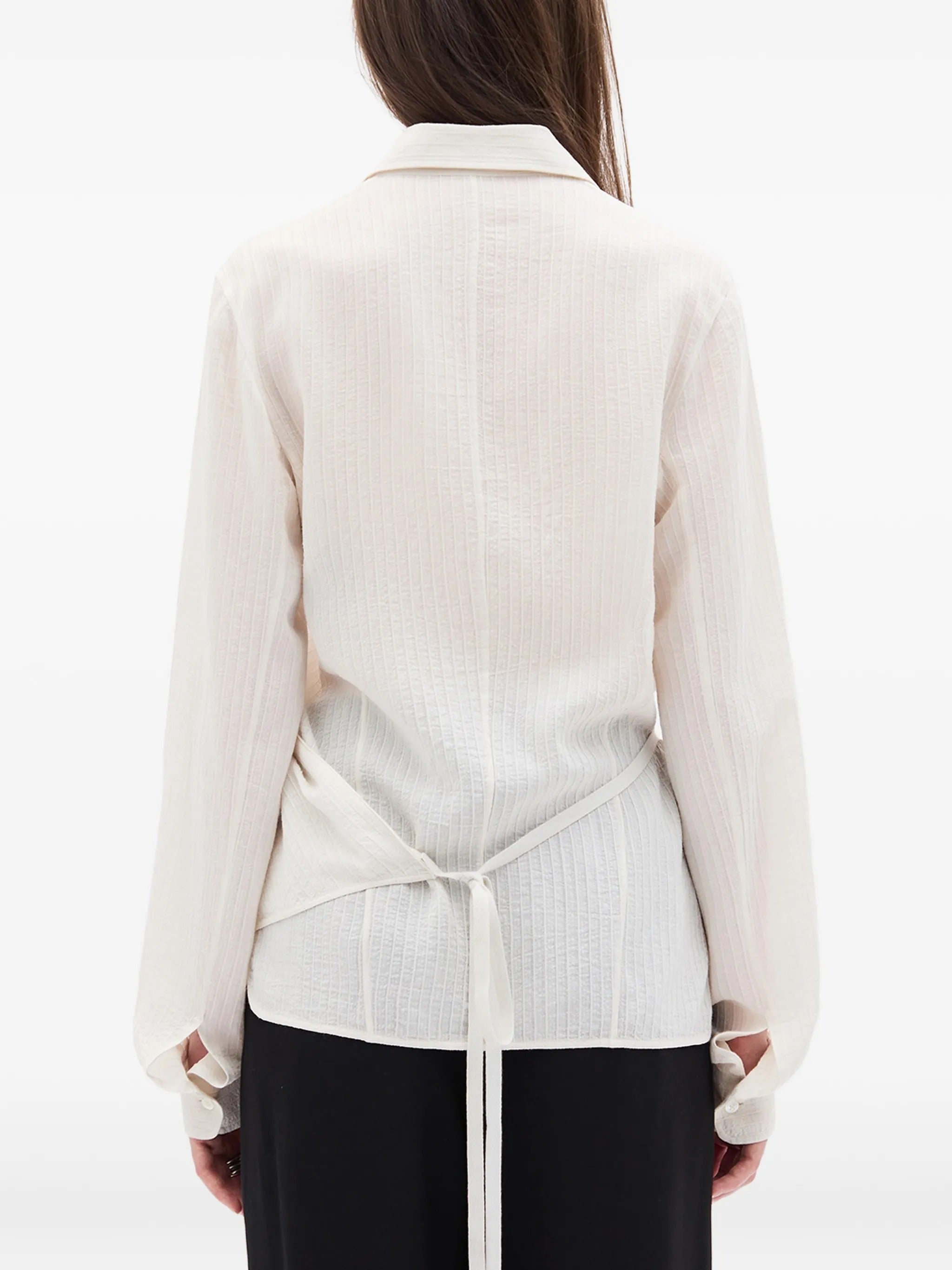 Alba asymmetric wrap shirt