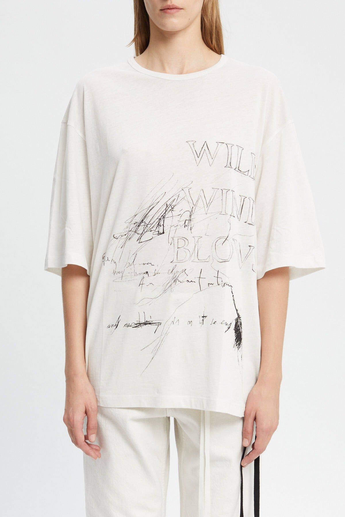 Aga high comfort t shirt with "wild wind blows" print
