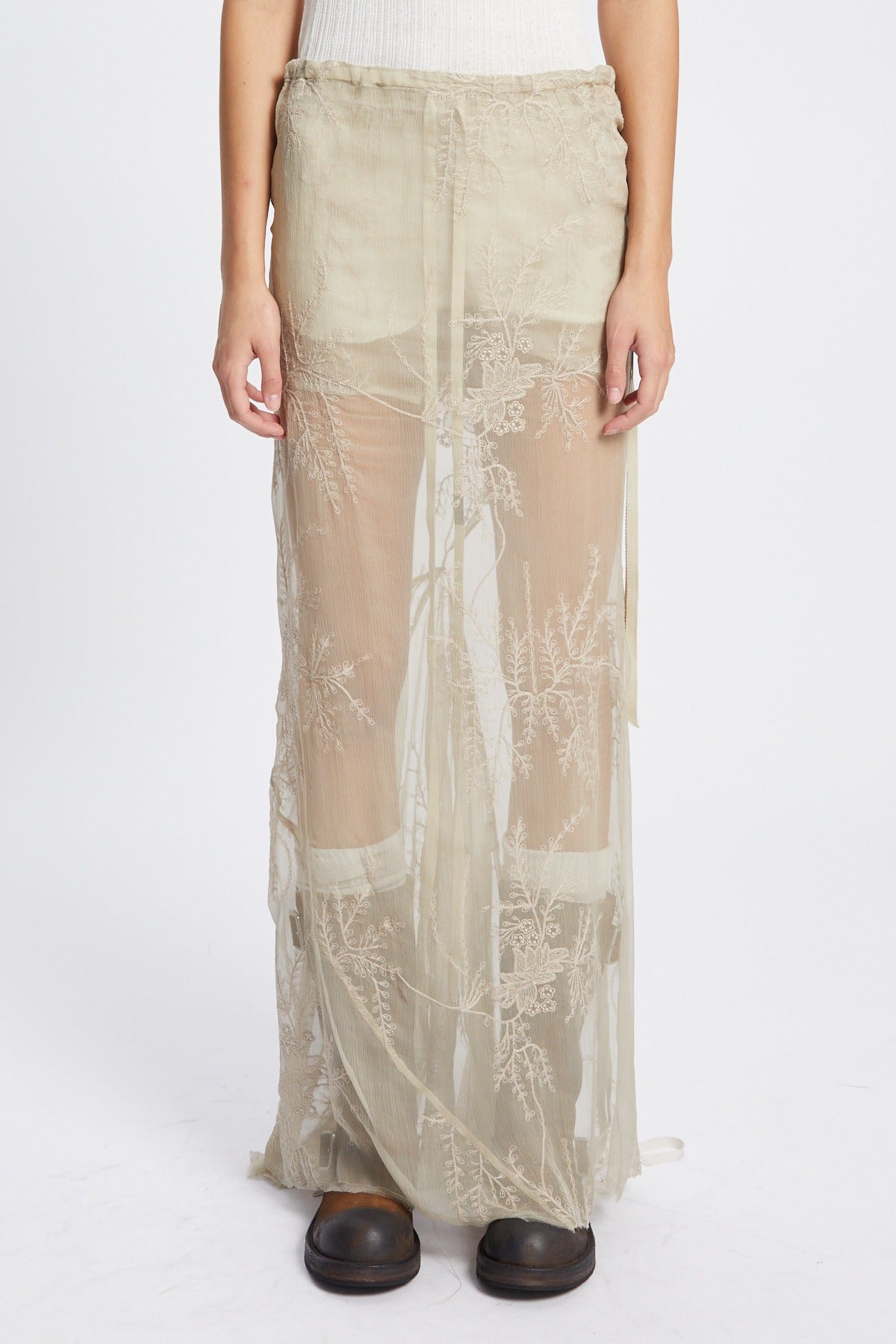 Sheila long bias skirt