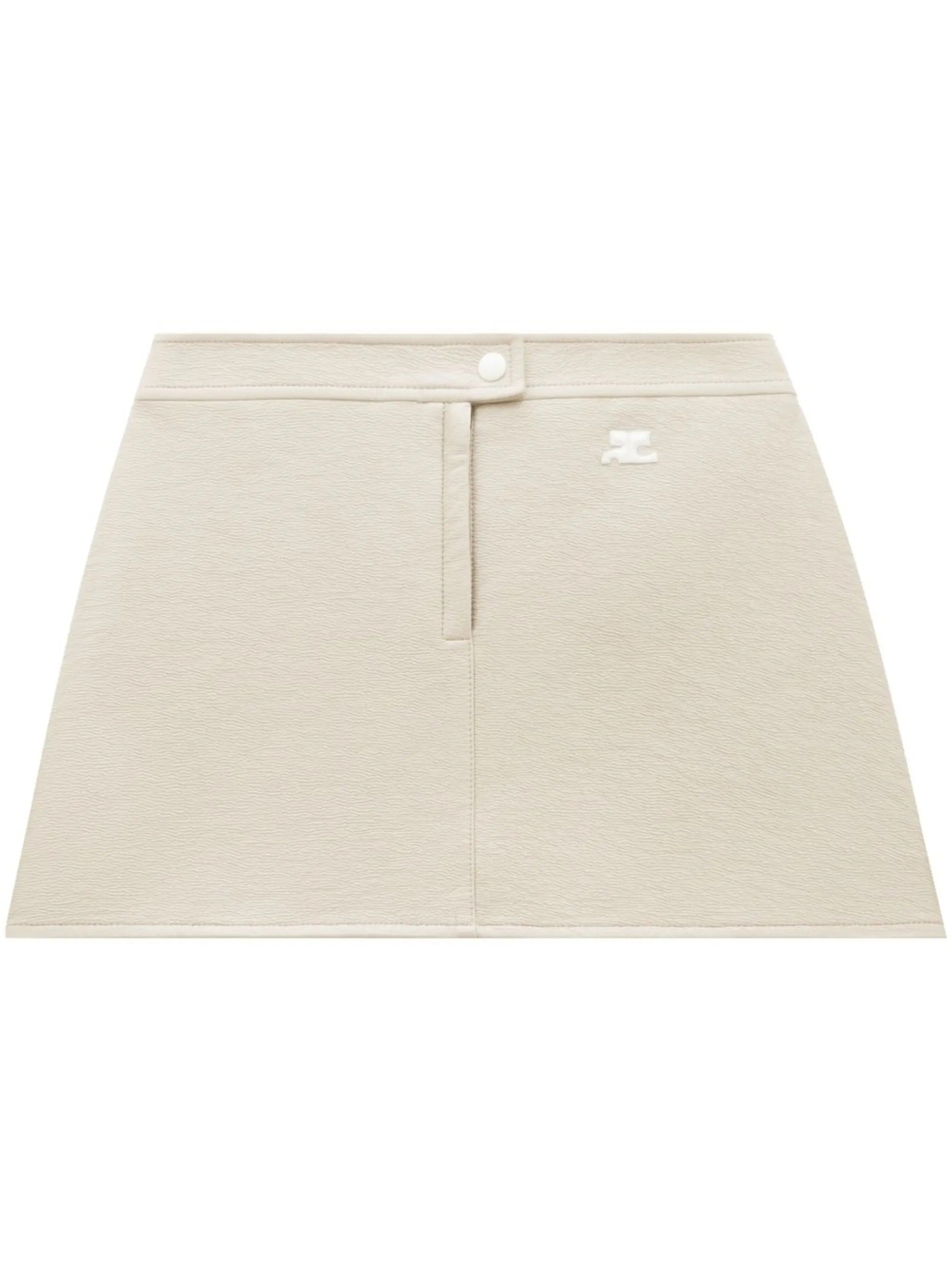 Reedition vinyl mini skirt