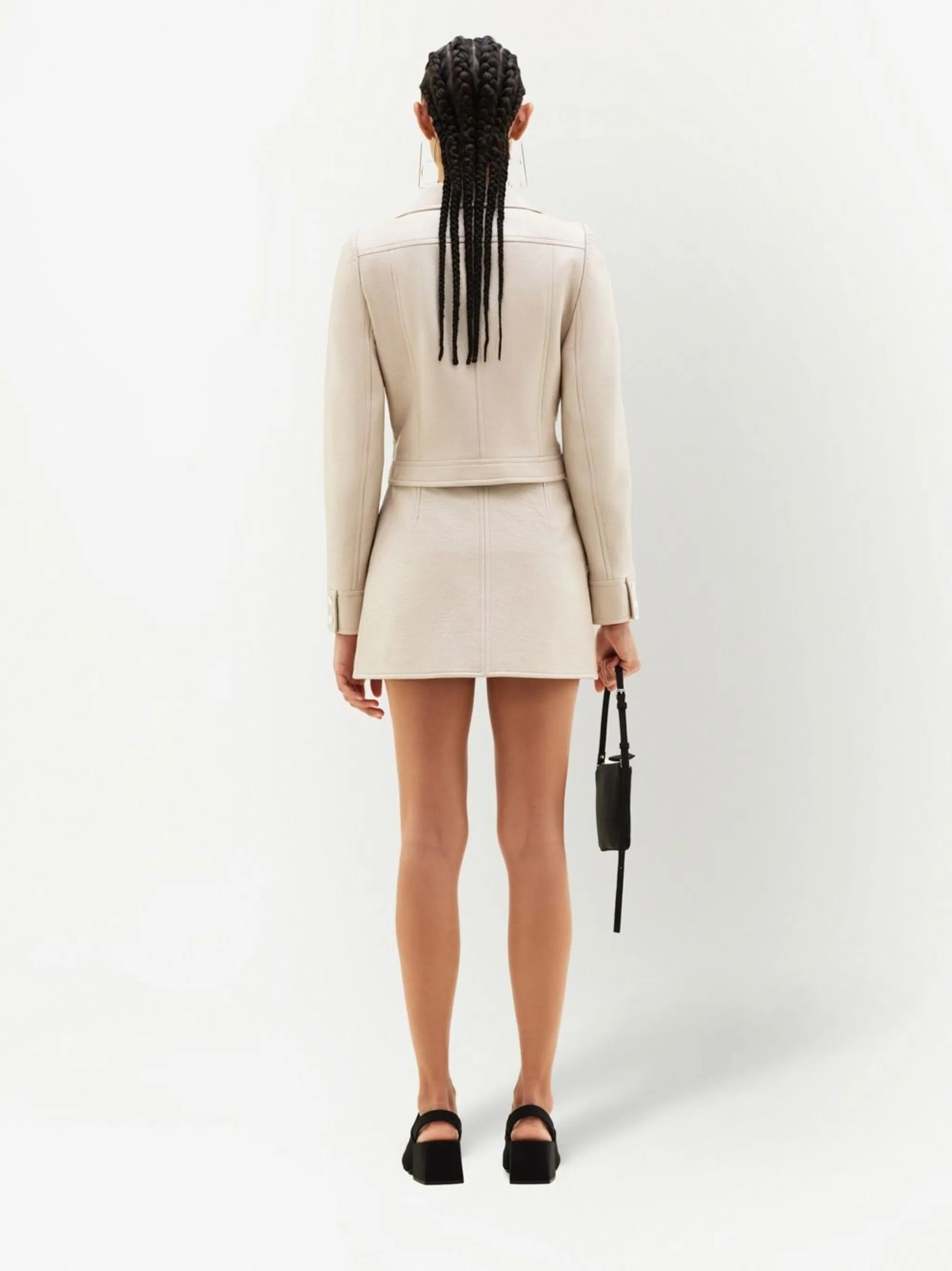 Reedition vinyl mini skirt