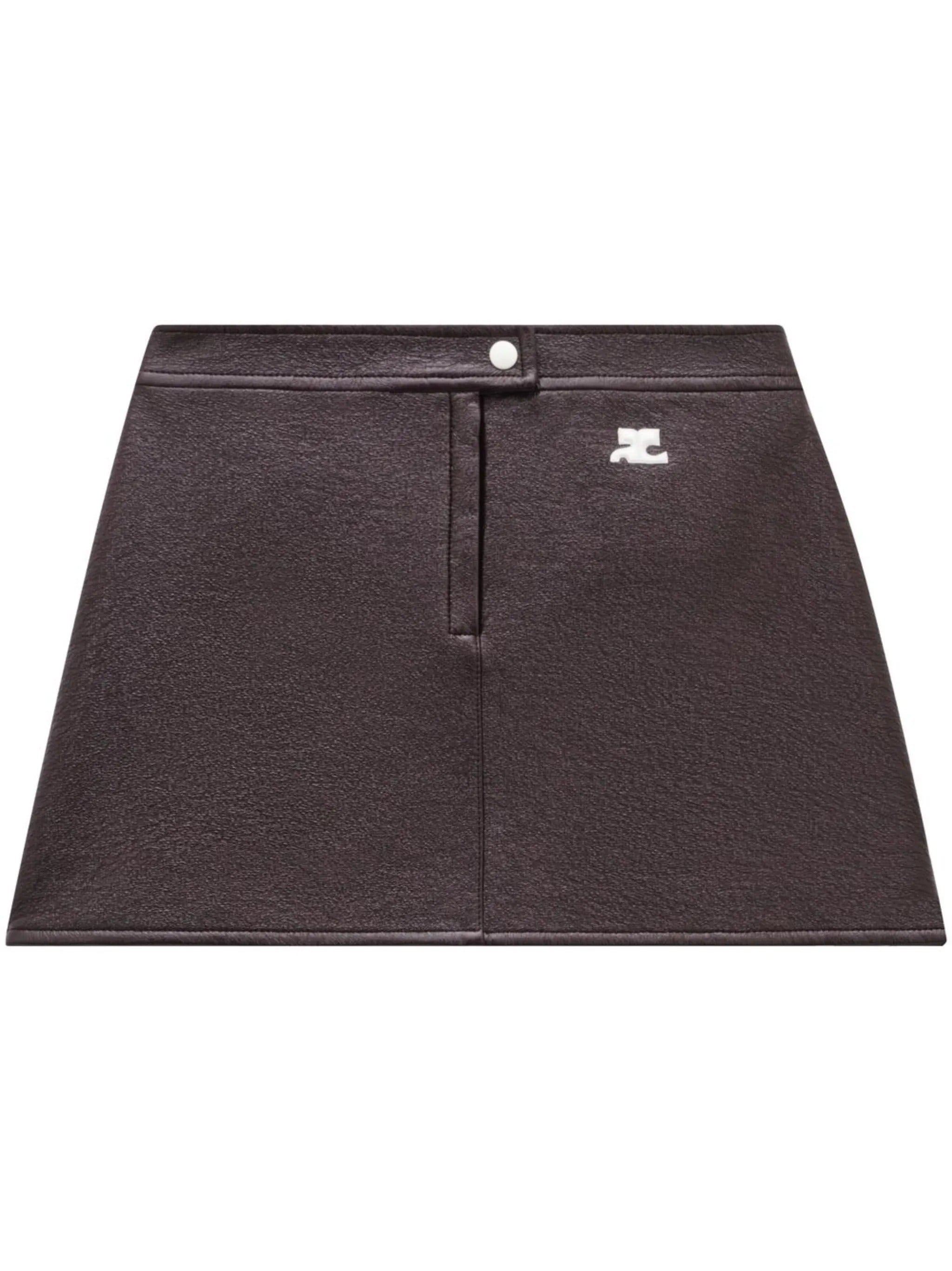 Reedition vinyl mini skirt